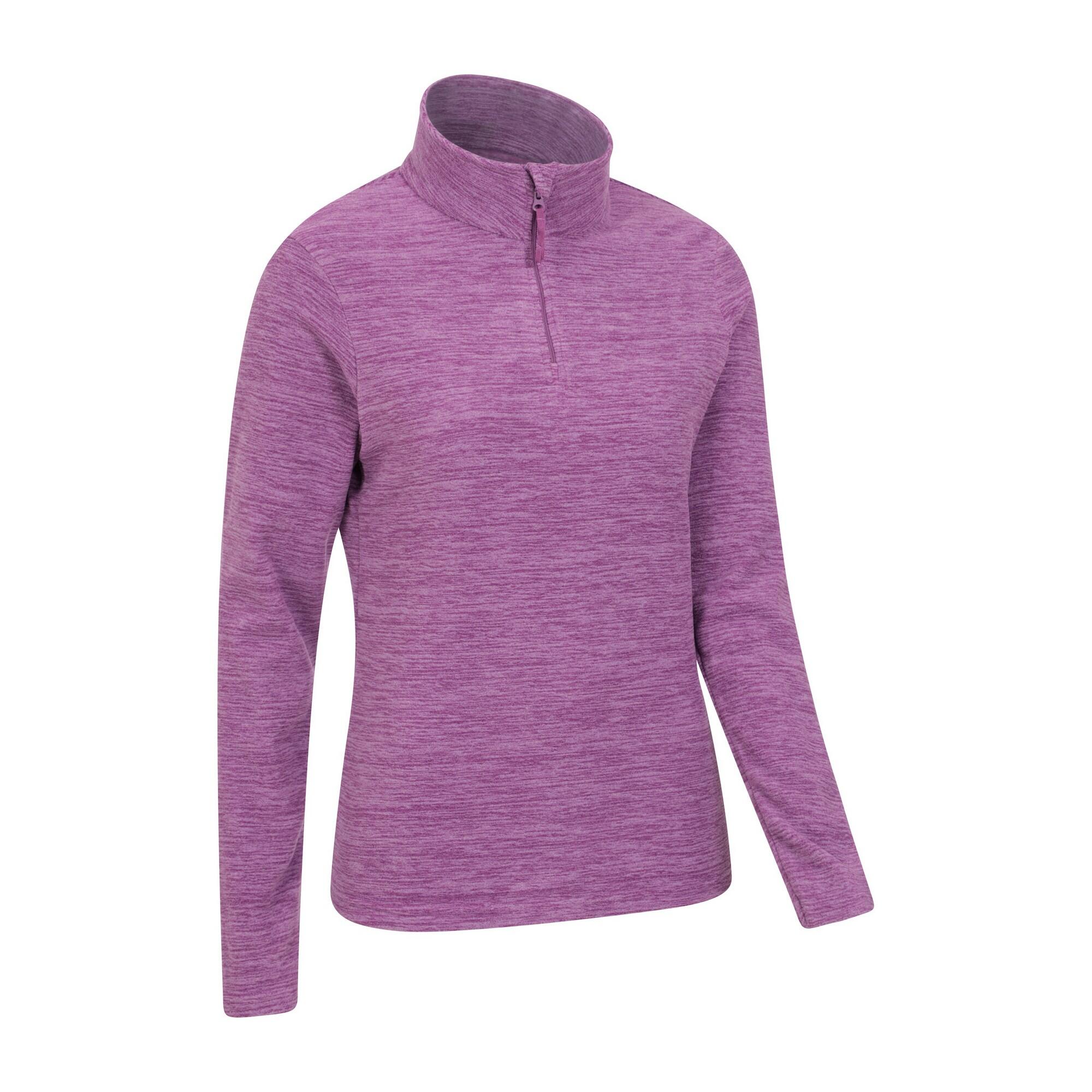 Womens/Ladies Snowdon Melange Fleece Top (Dusky Wine) 2/4