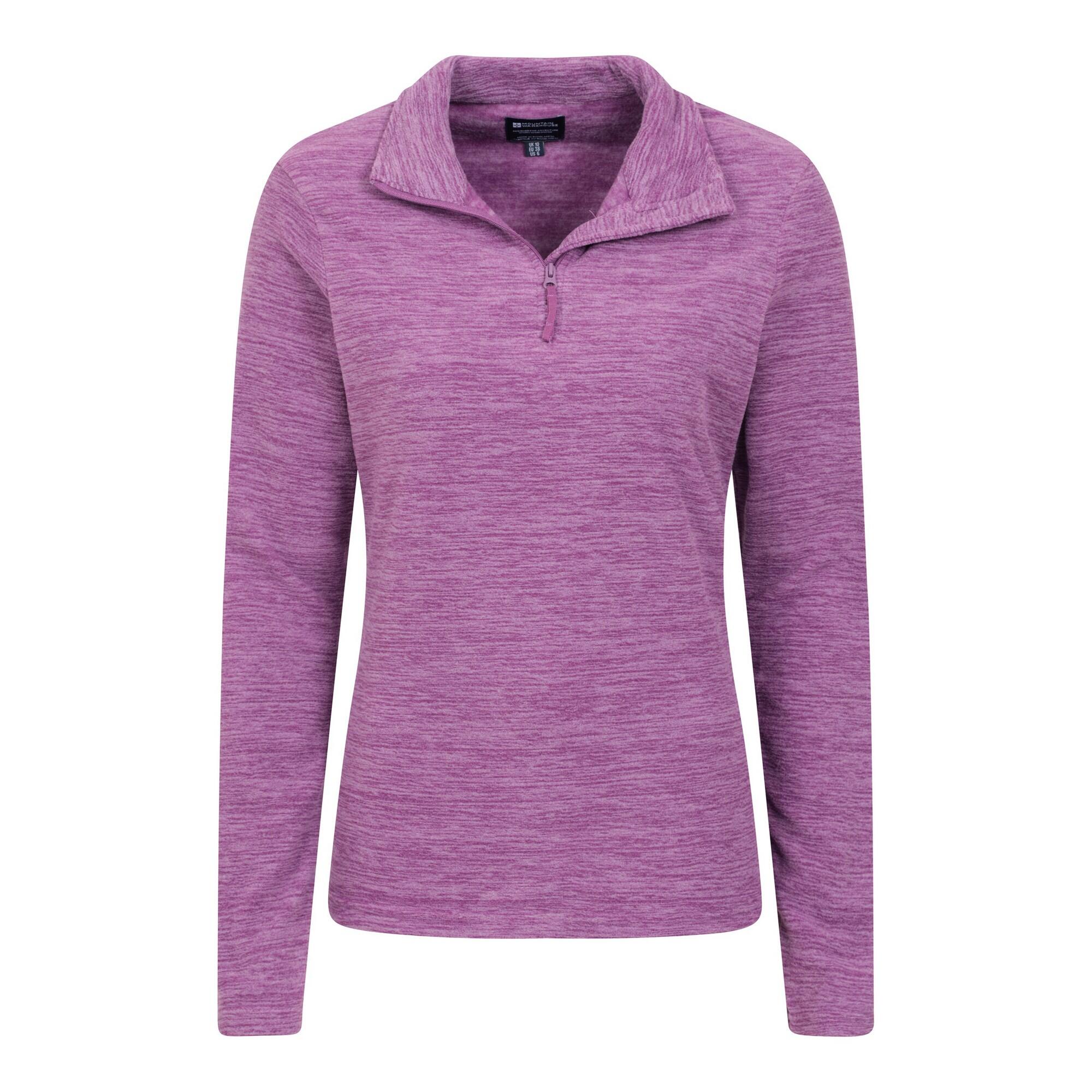 Womens/Ladies Snowdon Melange Fleece Top (Dusky Wine) 4/4
