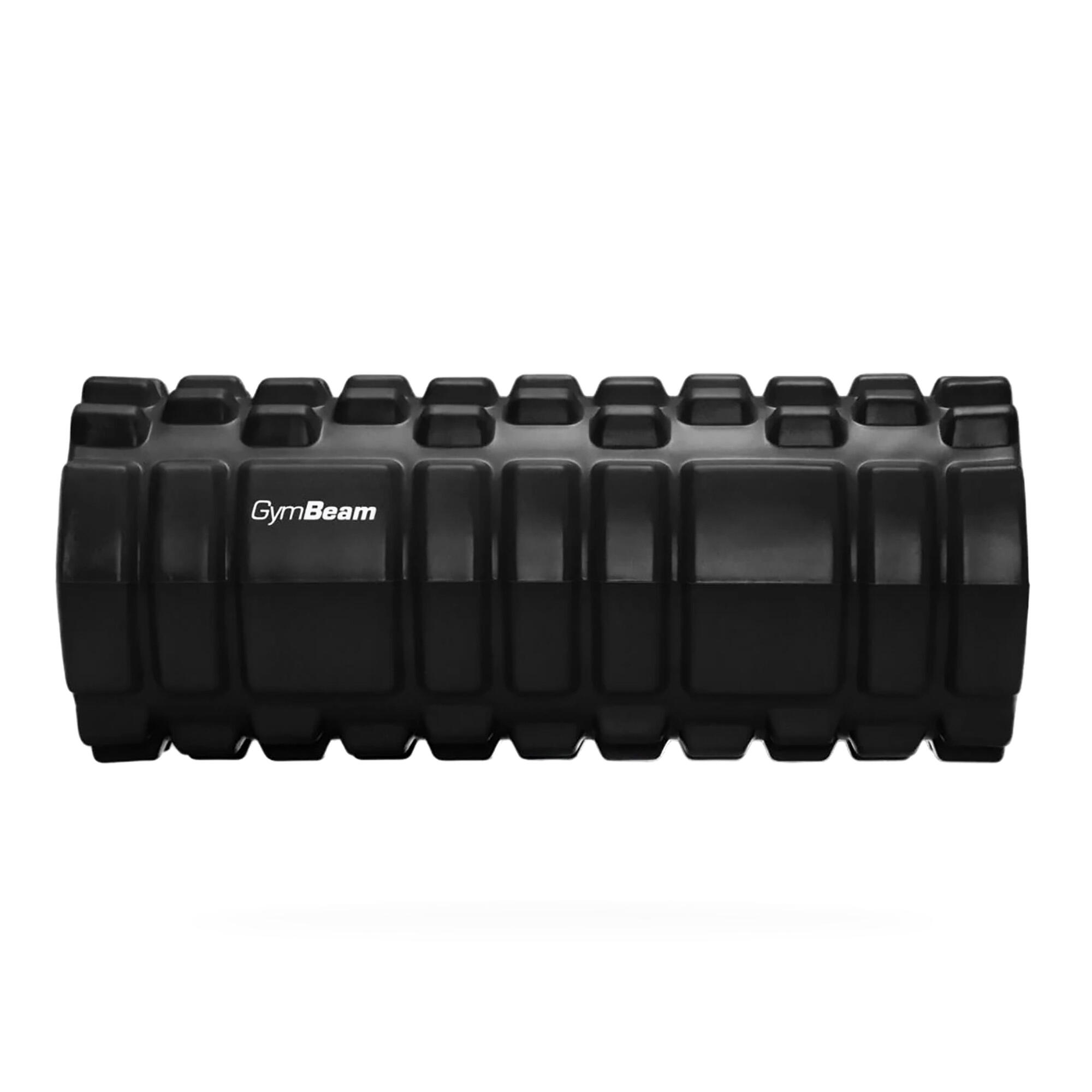 Wałek do masażu fitness piankowy 33 x 14 cm czarny Fitness Roller 3/4