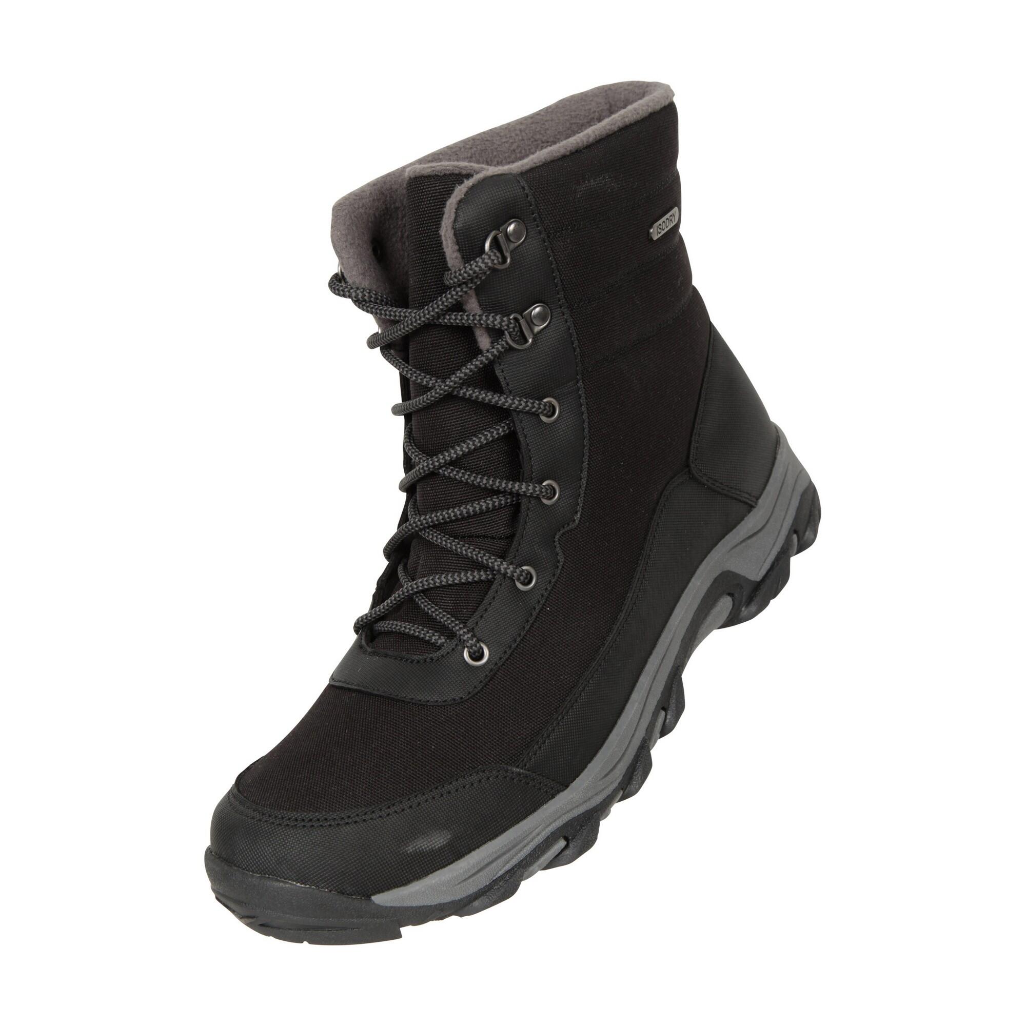 MOUNTAIN WAREHOUSE Mens Ohio Fleece Lined Snow Boots (Jet Black)