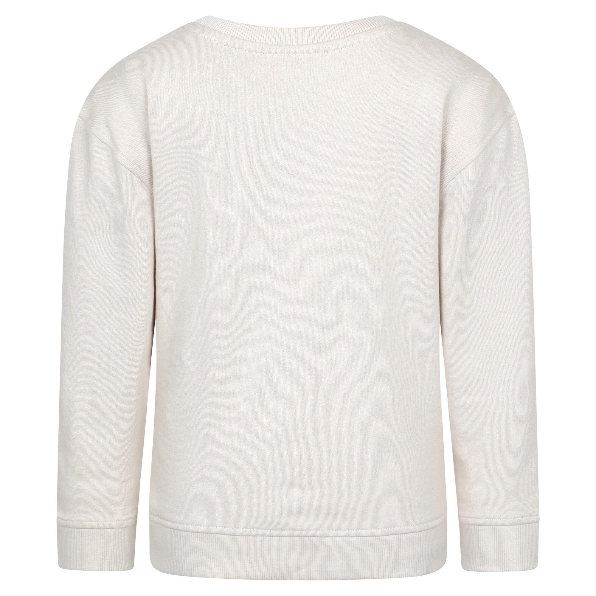 Sweatshirt Rundhalsausschnitt für Kinder Cremefarbe 2/4