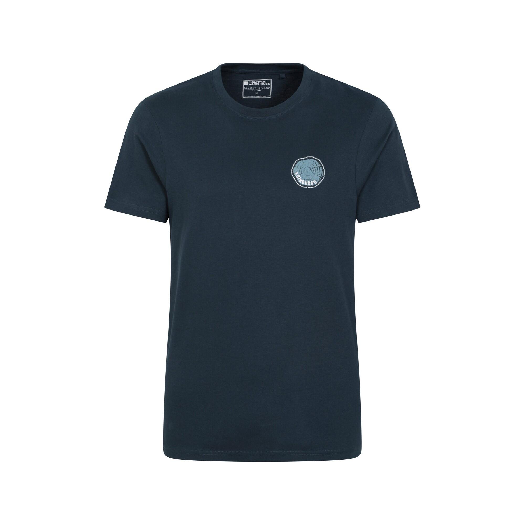 MOUNTAIN WAREHOUSE Mens Edinburgh Tree Ring TShirt (Dark Blue)