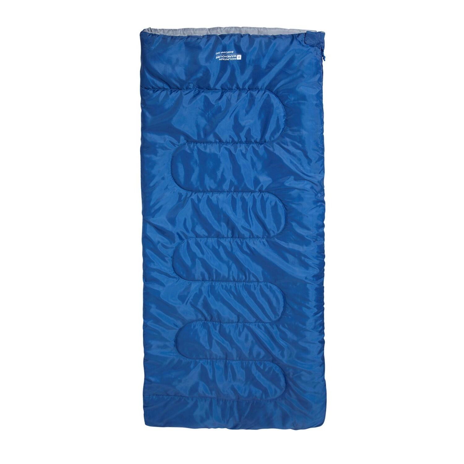 Schlafsack "Basecamp 200", Sommer Damen und Herren Blau 3/4