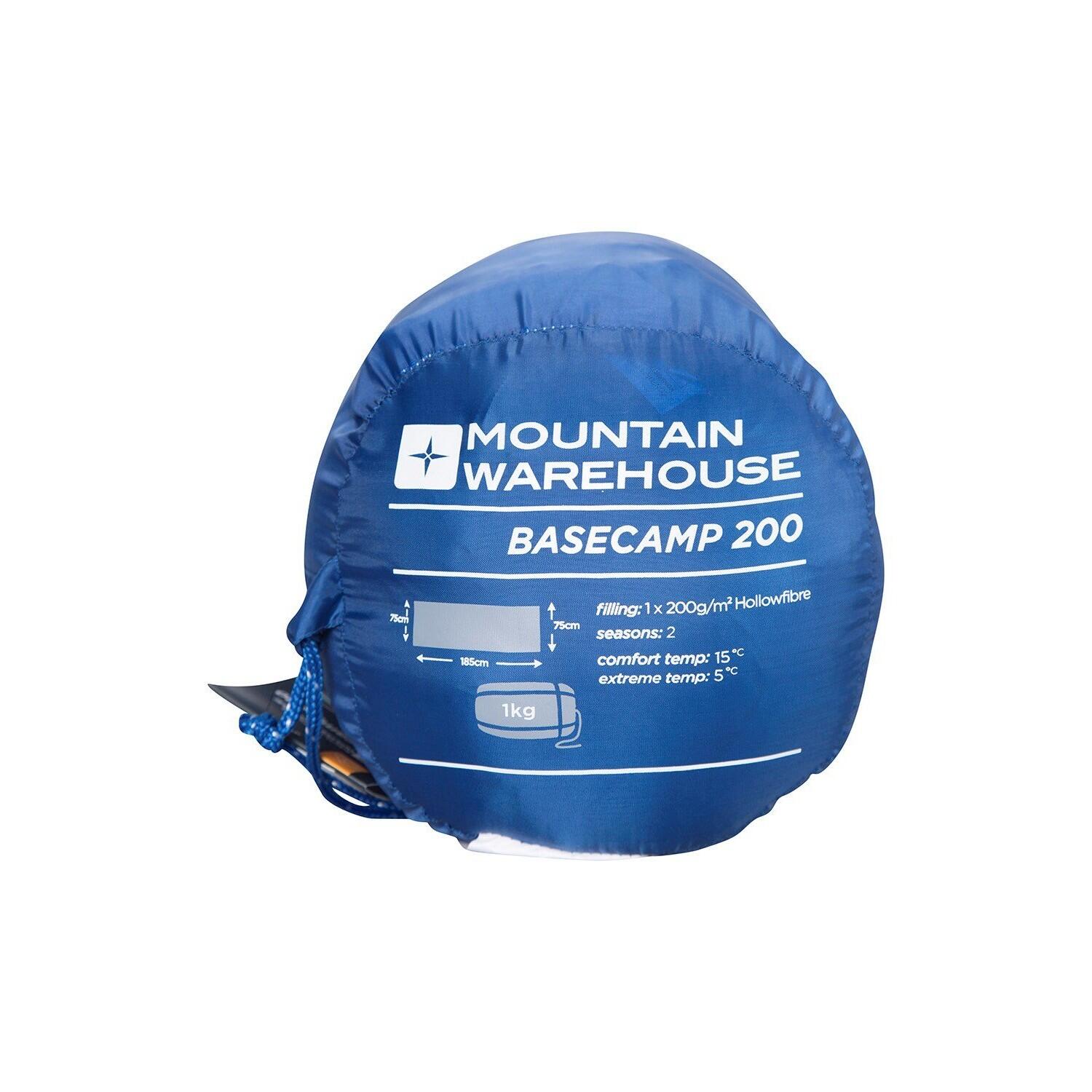 Schlafsack "Basecamp 200", Sommer Damen und Herren Blau 4/4