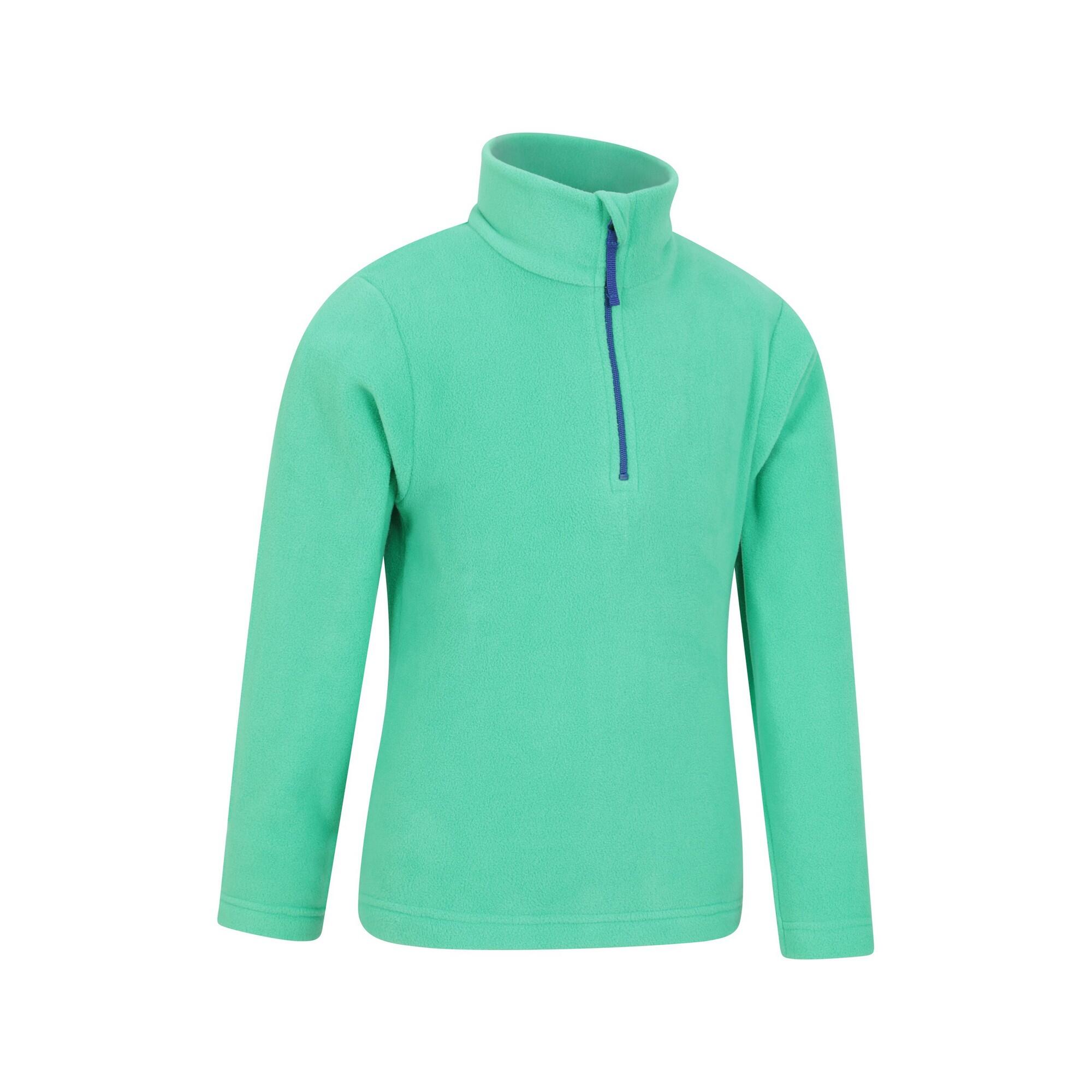 "Camber II" Fleecejacke mit halbem Reißverschluss für Kinder Leuchtend Grün 3/3