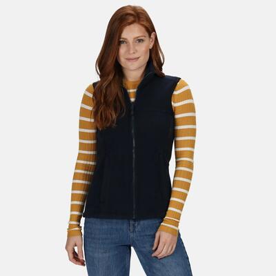 Regatta dames haber ii 250 series antipluis fleece bodywarmer (zwart)