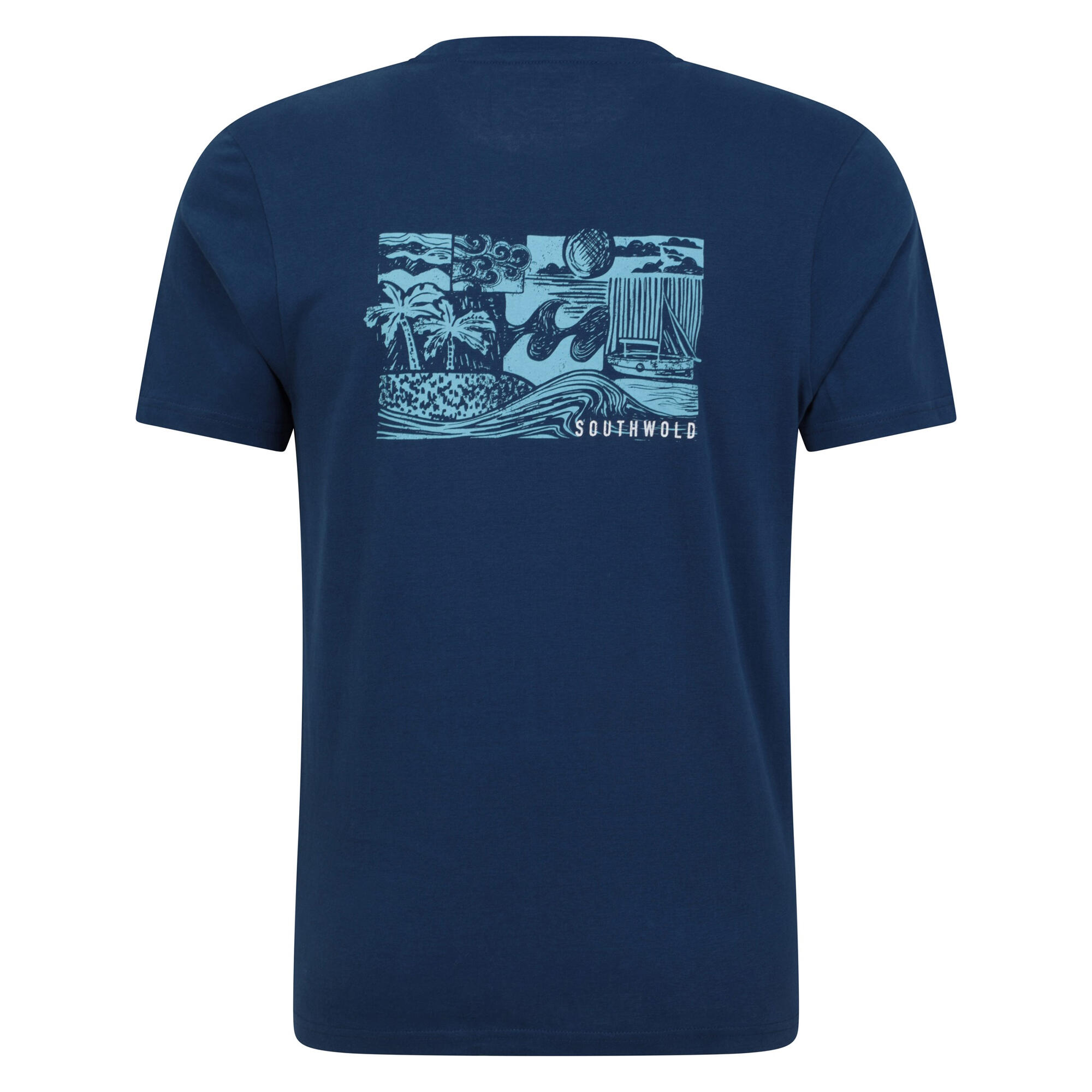 Maglietta Stampa Posteriore Uomo Mountain Warehouse Southwold Blu Scuro 2/4