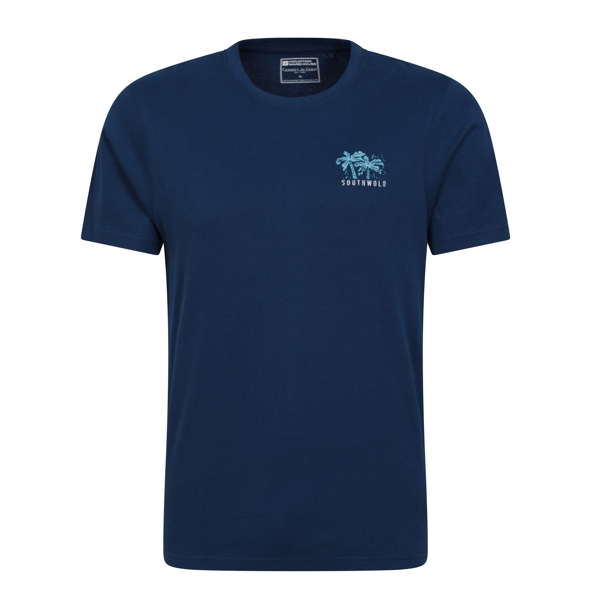 MOUNTAIN WAREHOUSE Mens Southwold Back Print TShirt (Dark Blue)