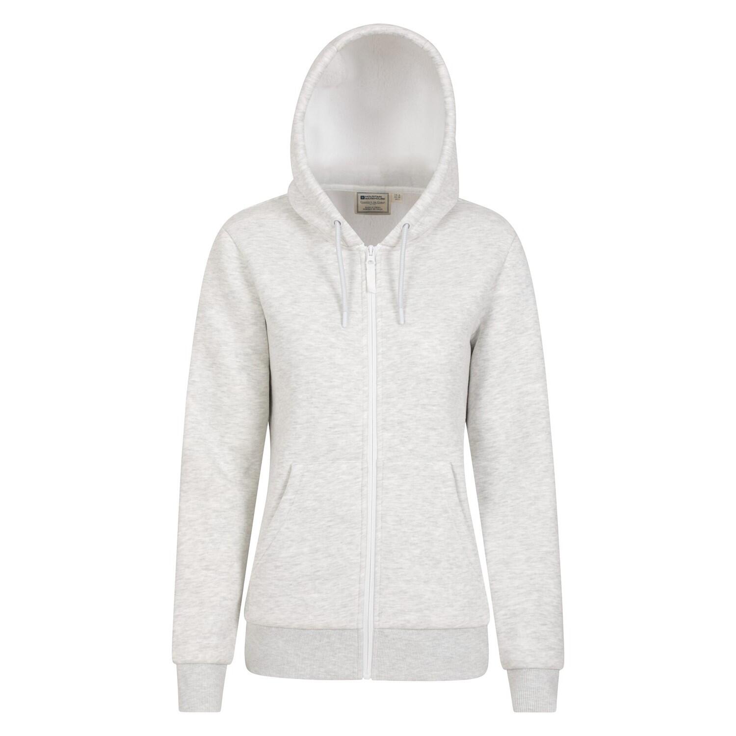 MOUNTAIN WAREHOUSE Womens/Ladies Dalton Sherpa Lined Full Zip Hoodie (Light Grey)