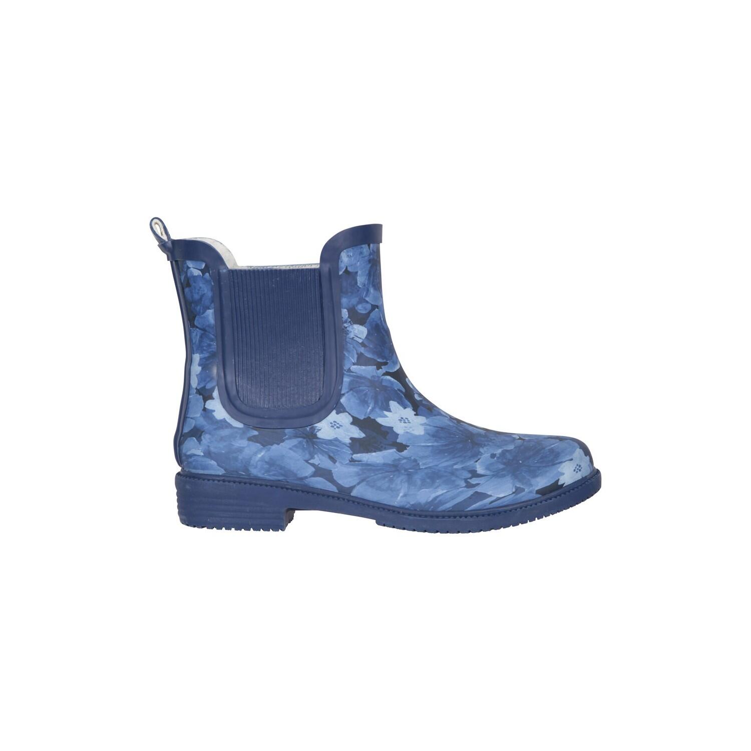 Gummistiefel, Floral, Gummi Damen Dunkelblau 4/4