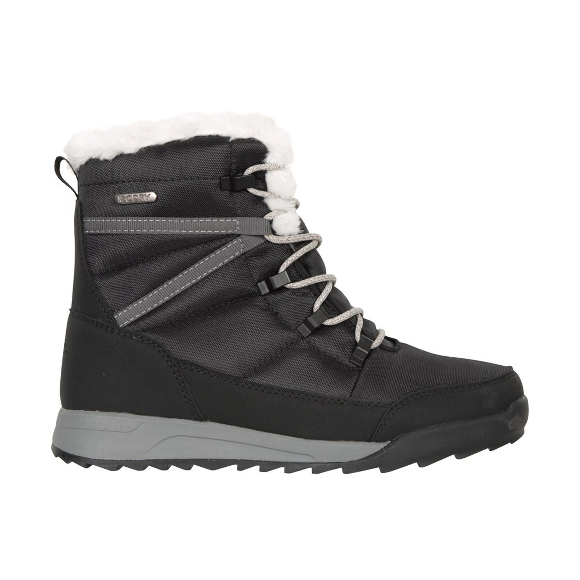 Womens/Ladies Leisure II Snow Boots (Jet Black/White) 4/4