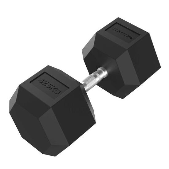 Platinum Hexa Haltère - Caoutchouc - 1x 47,5kg - Noir