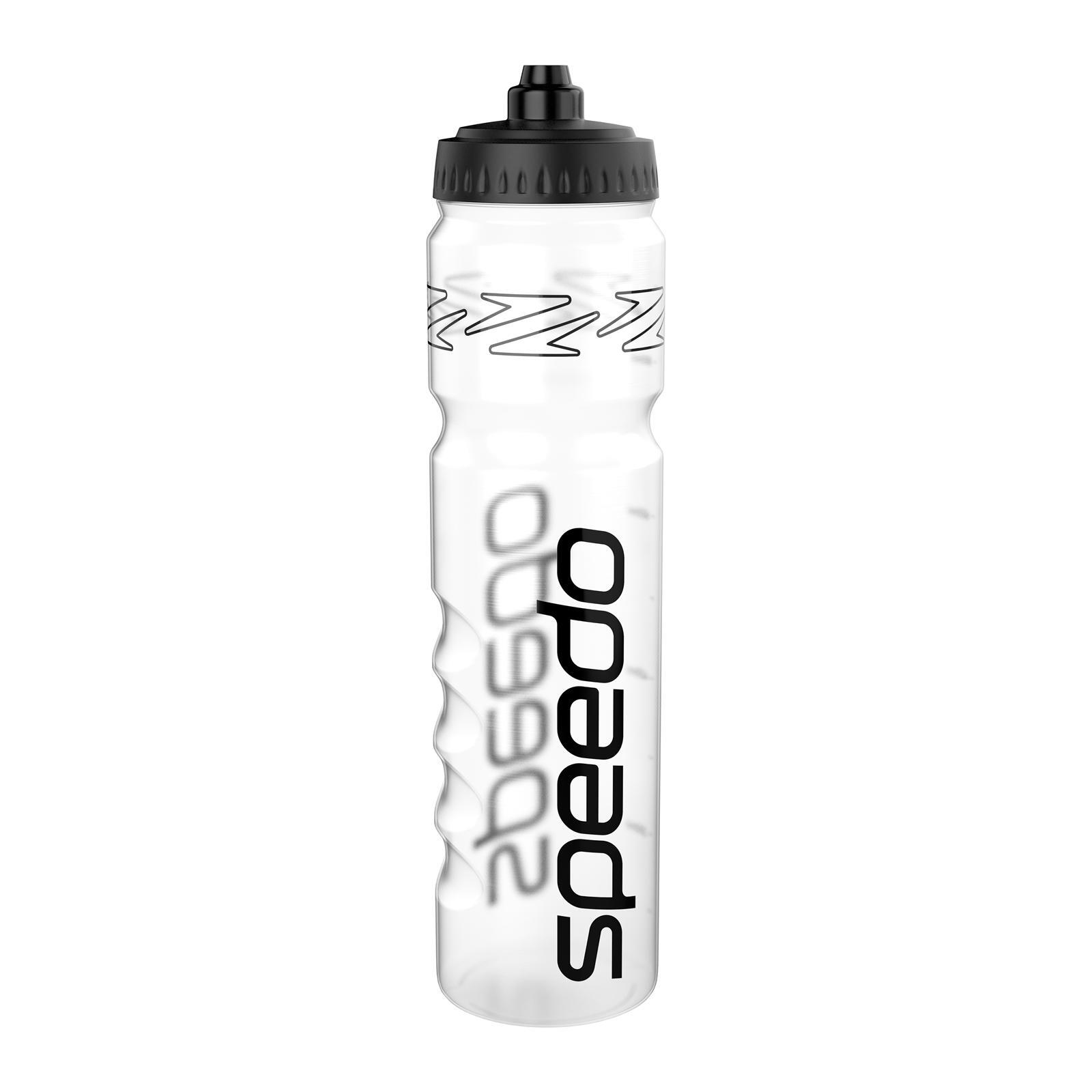 SPEEDO Logo 1L Bottiglia Per Acqua Speedo Trasparente Nero