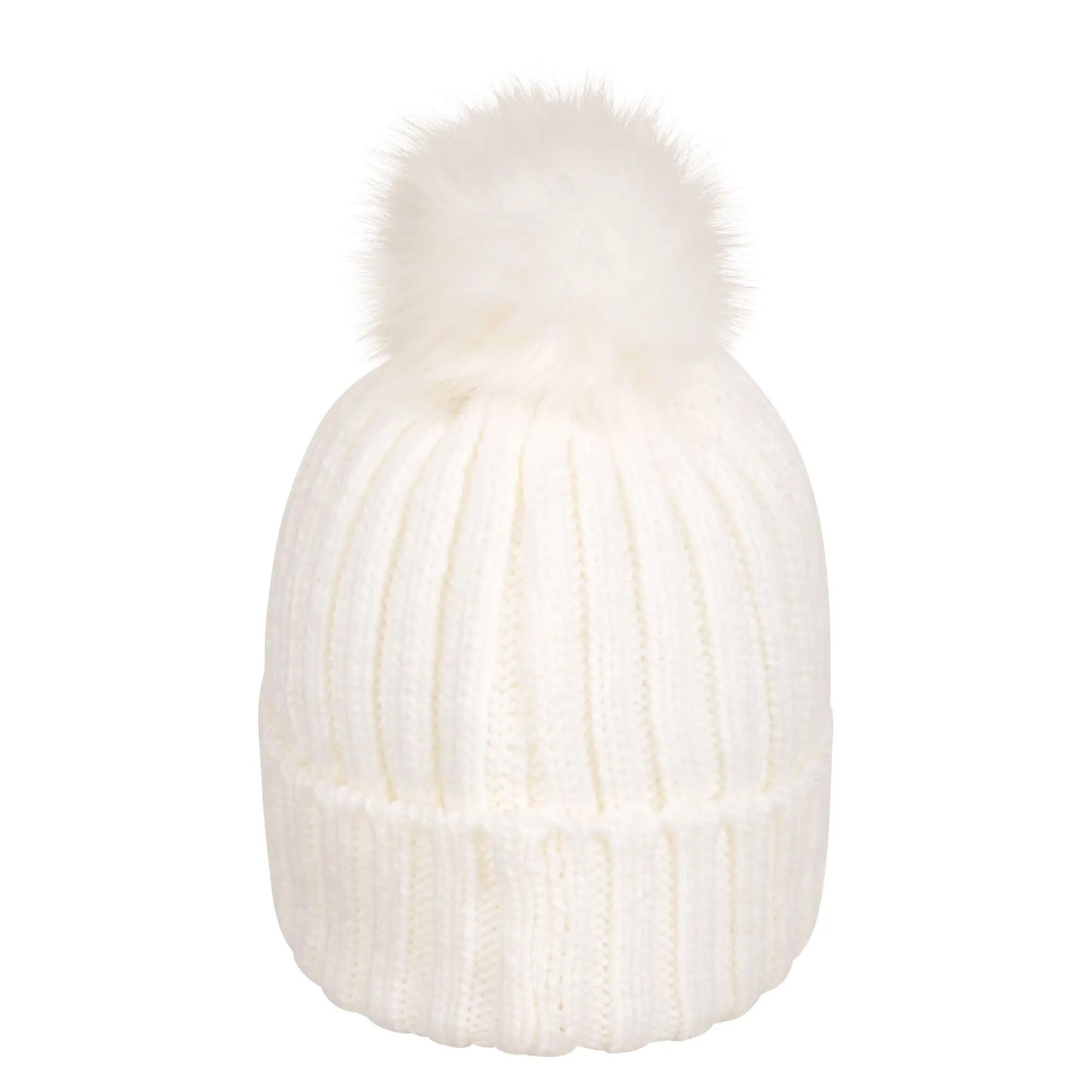 Cappello A Cuffia Foderato Di Borg Donna Mountain Warehouse Geneva Bianco 2/4
