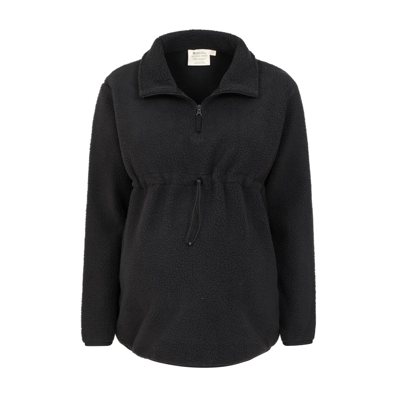 Felpa In Pile Maternità Mezza Cerniera Donna Mountain Warehouse Cosy Nero 3/4