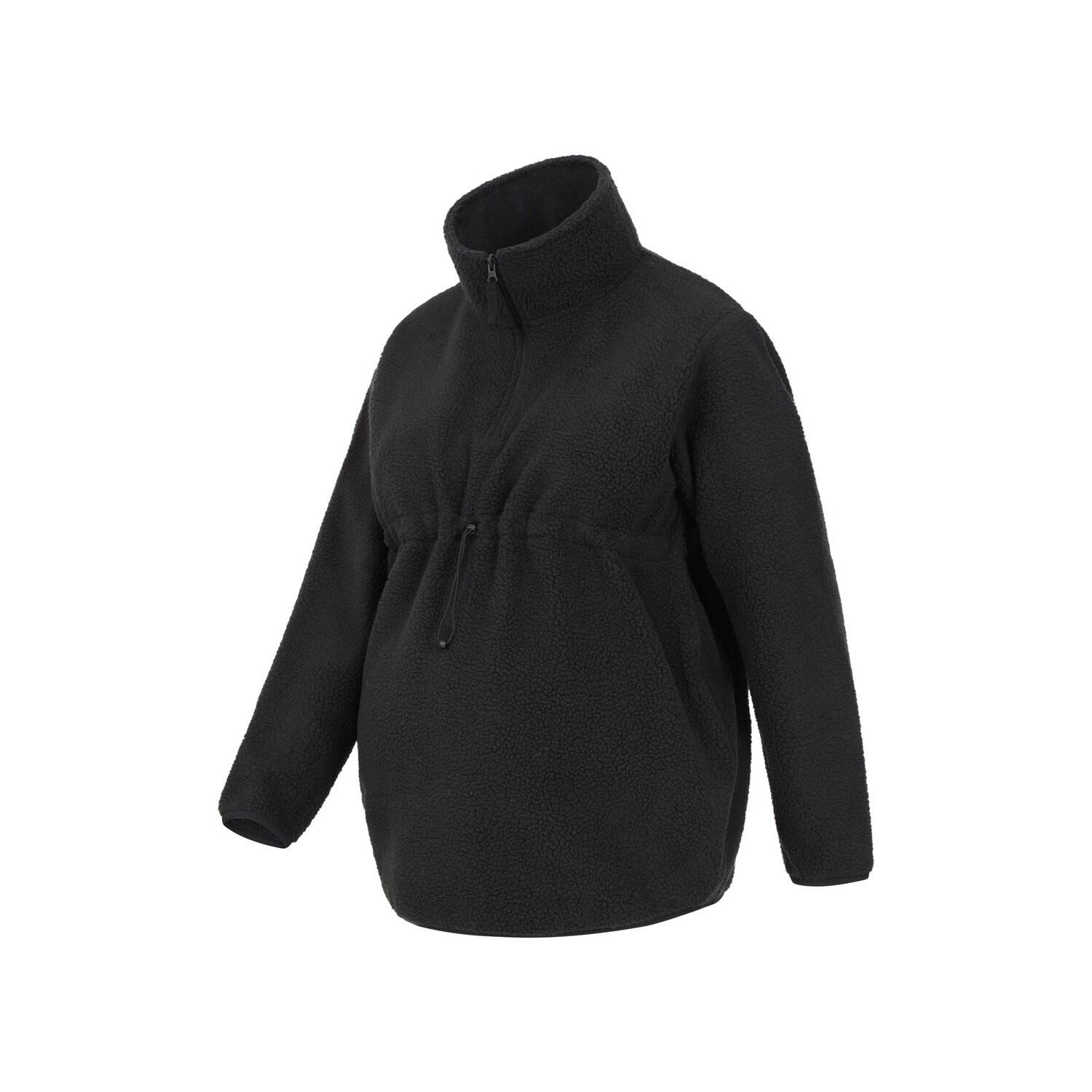 Felpa In Pile Maternità Mezza Cerniera Donna Mountain Warehouse Cosy Nero 4/4