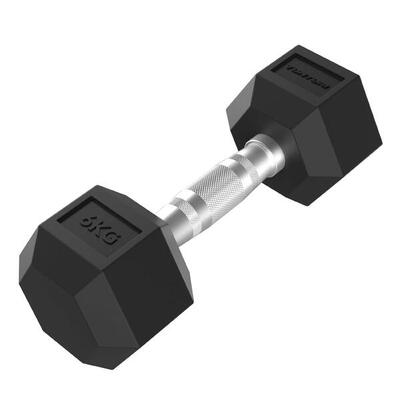 Platinum hexa dumbbell set - rubber - 2x 2kg - zwart
