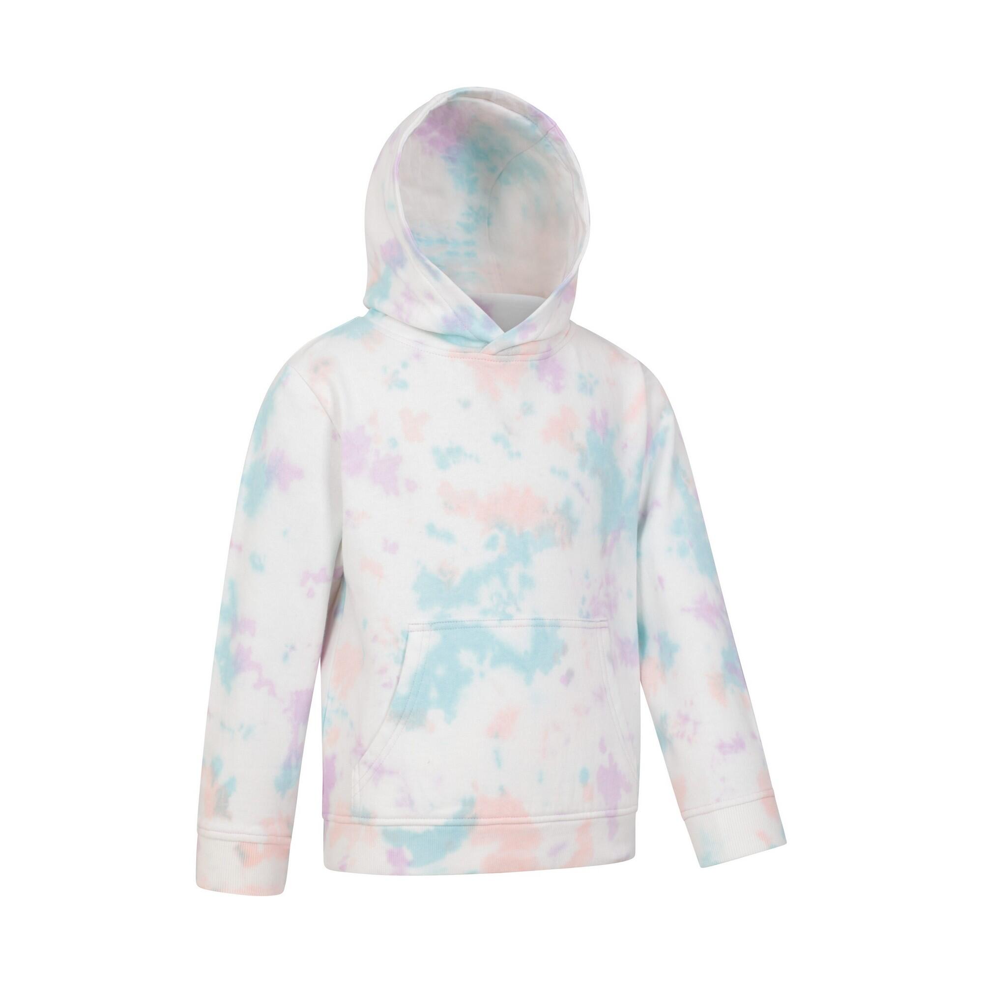 Childrens/Kids Tie Dye Hoodie (Lilac) 4/4