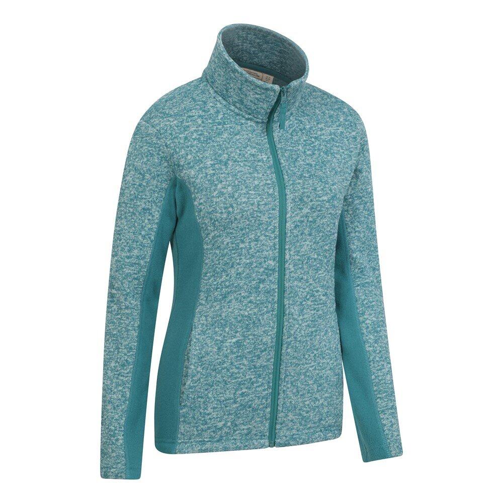 Giacca In Pile Con Pannelli Donna Mountain Warehouse Idris Verde Acqua Scuro 3/4