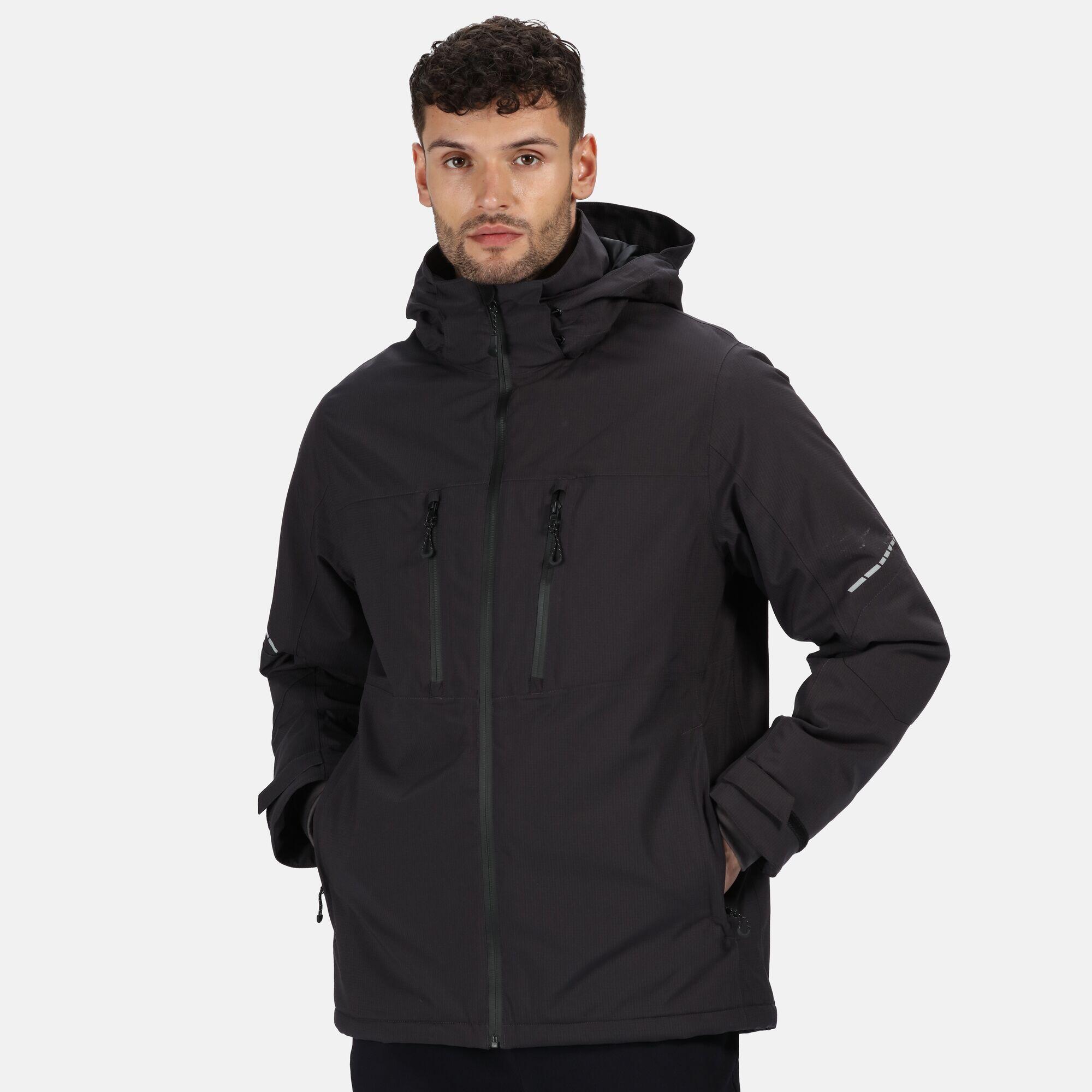 Mens Insulated Jacket (Grey/Black) 3/4