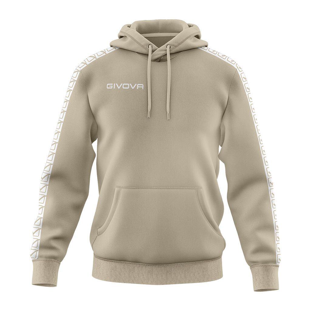 Felpa con cappuccio uomo ( fleece) givova sabbia 1/5