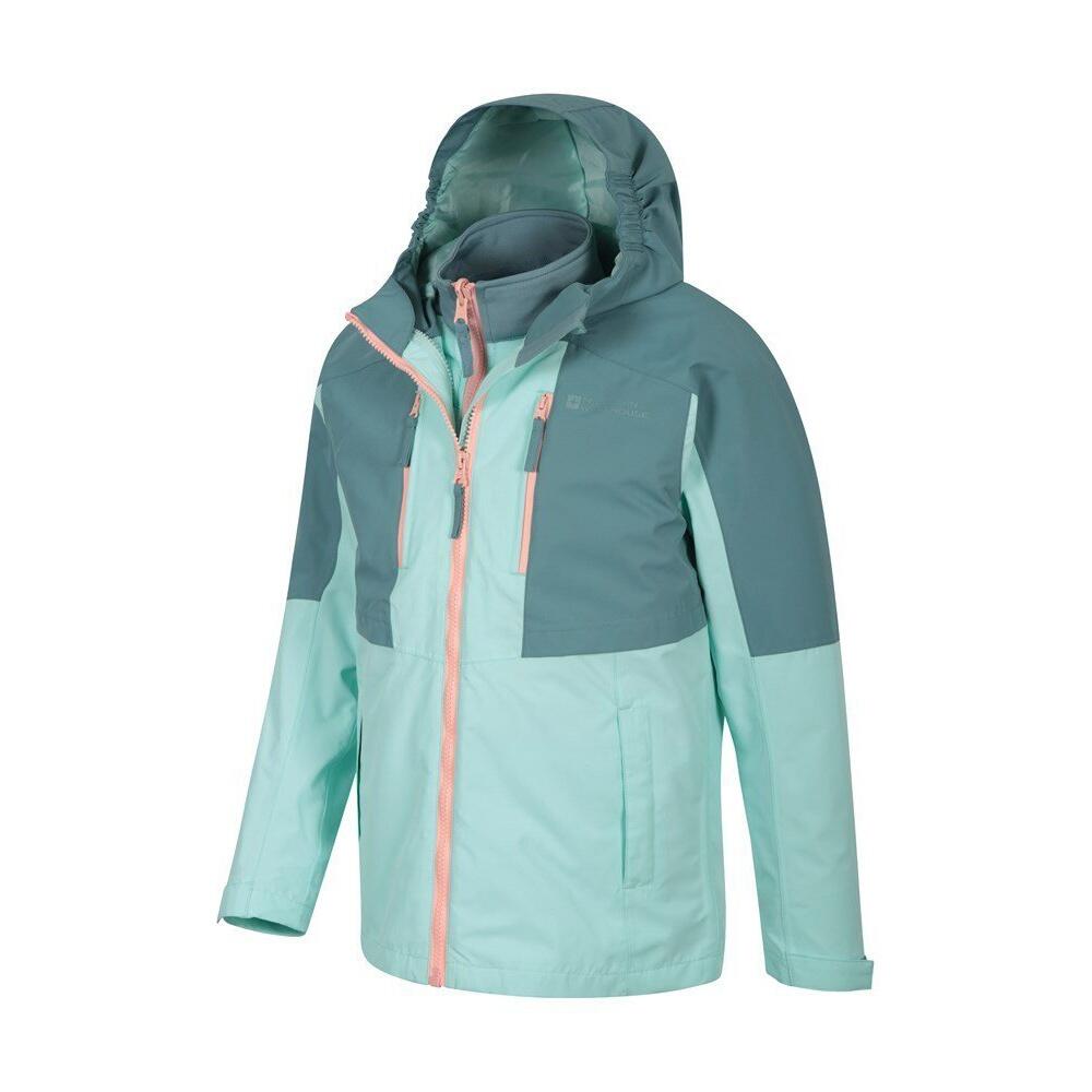 Childrens/Kids Ravine 3 in 1 Waterproof Jacket (Teal) 3/4