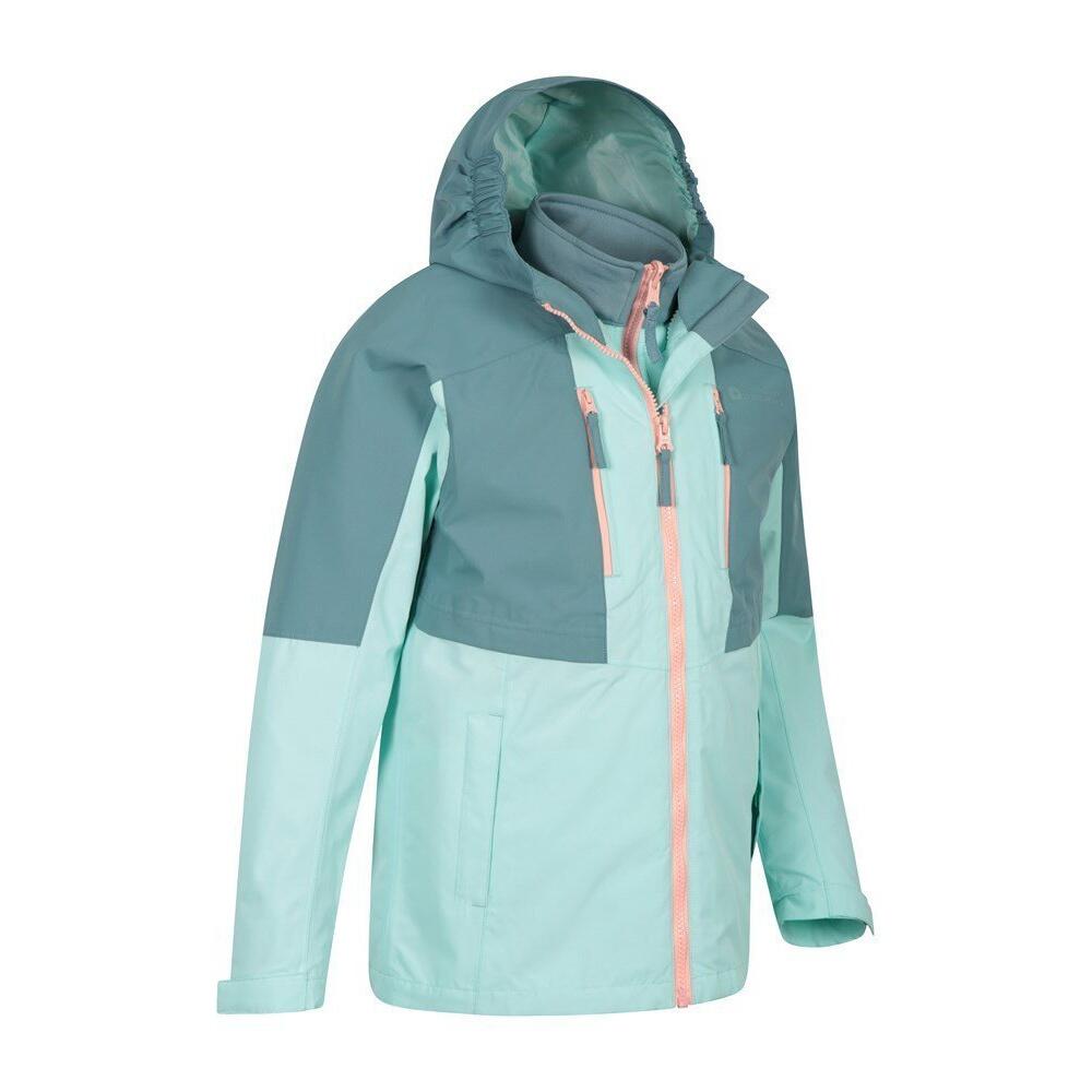 Childrens/Kids Ravine 3 in 1 Waterproof Jacket (Teal) 4/4