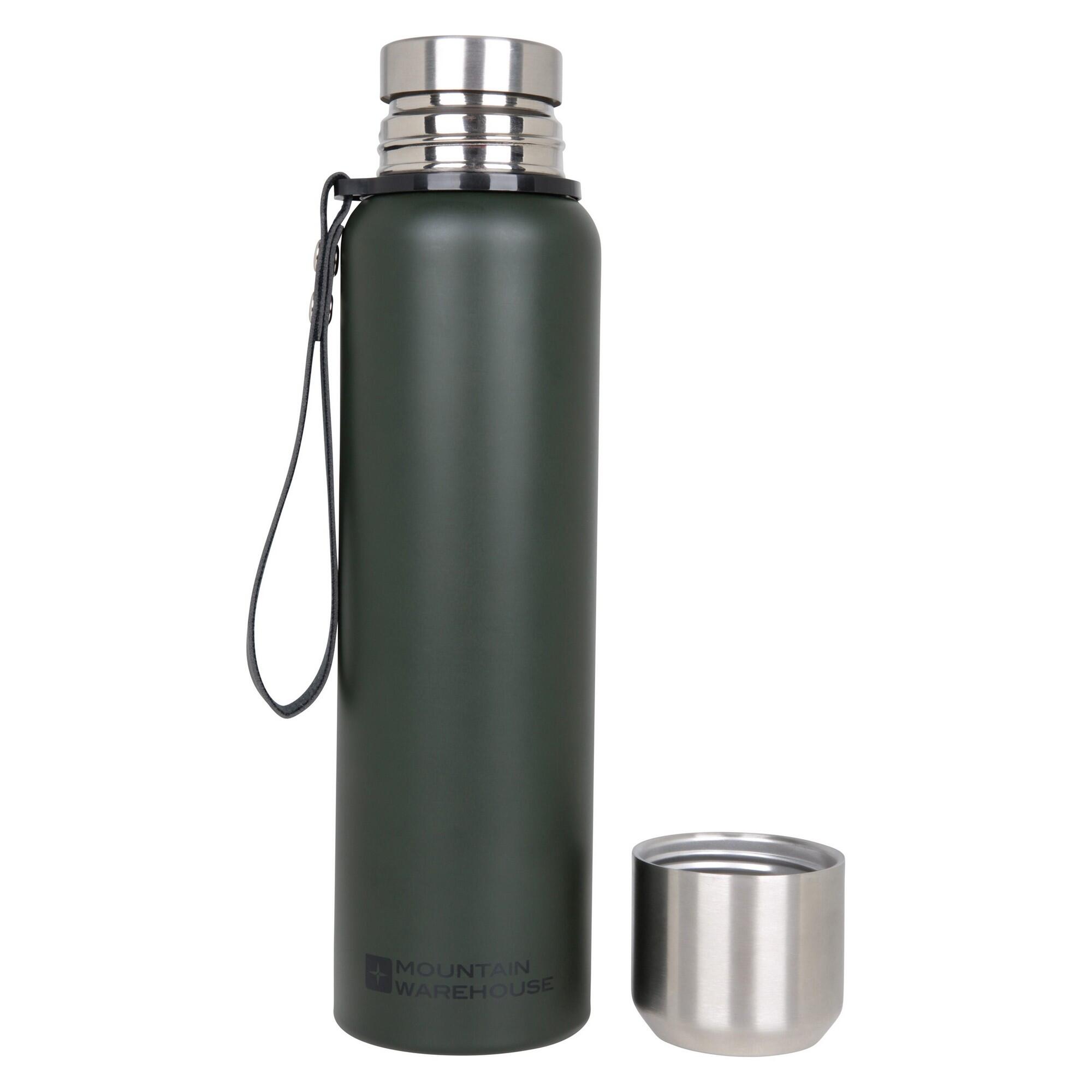 Thermosflasche, Matt Damen und Herren Khakigrün 3/4