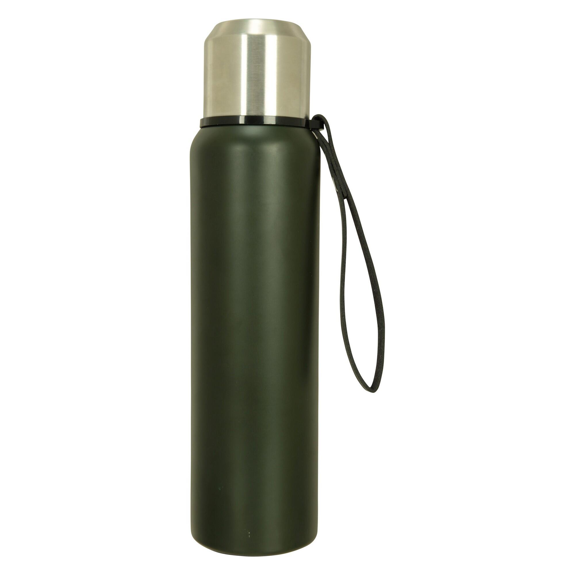Thermosflasche, Matt Damen und Herren Khakigrün 2/4