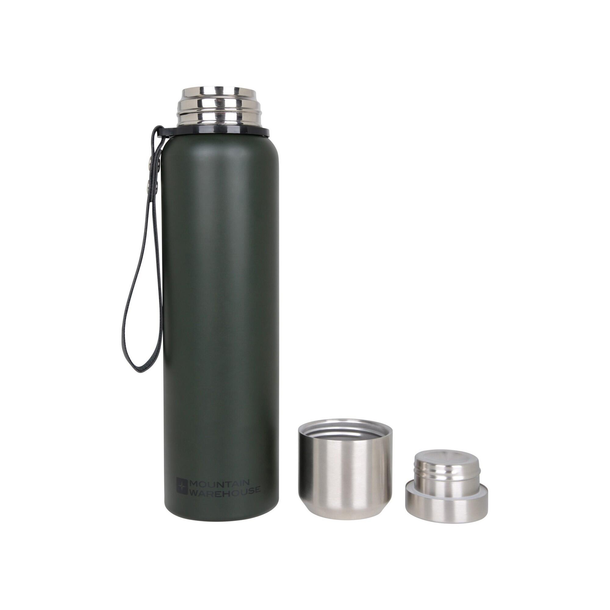 Thermosflasche, Matt Damen und Herren Khakigrün 4/4