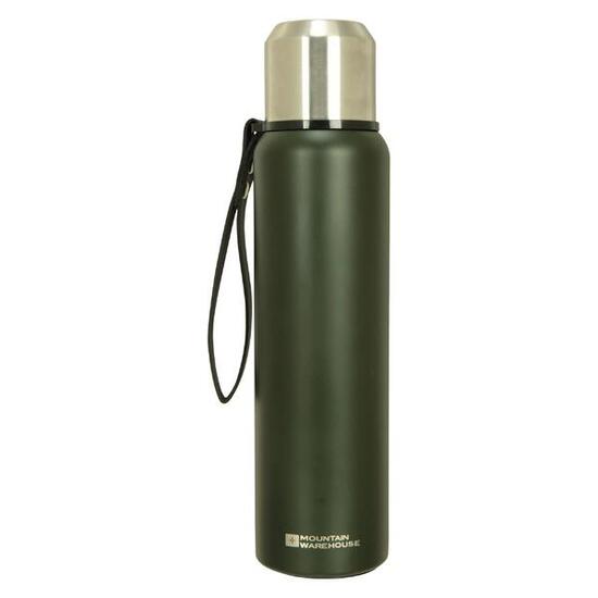 Thermosflasche, Matt Damen und Herren Khakigrün