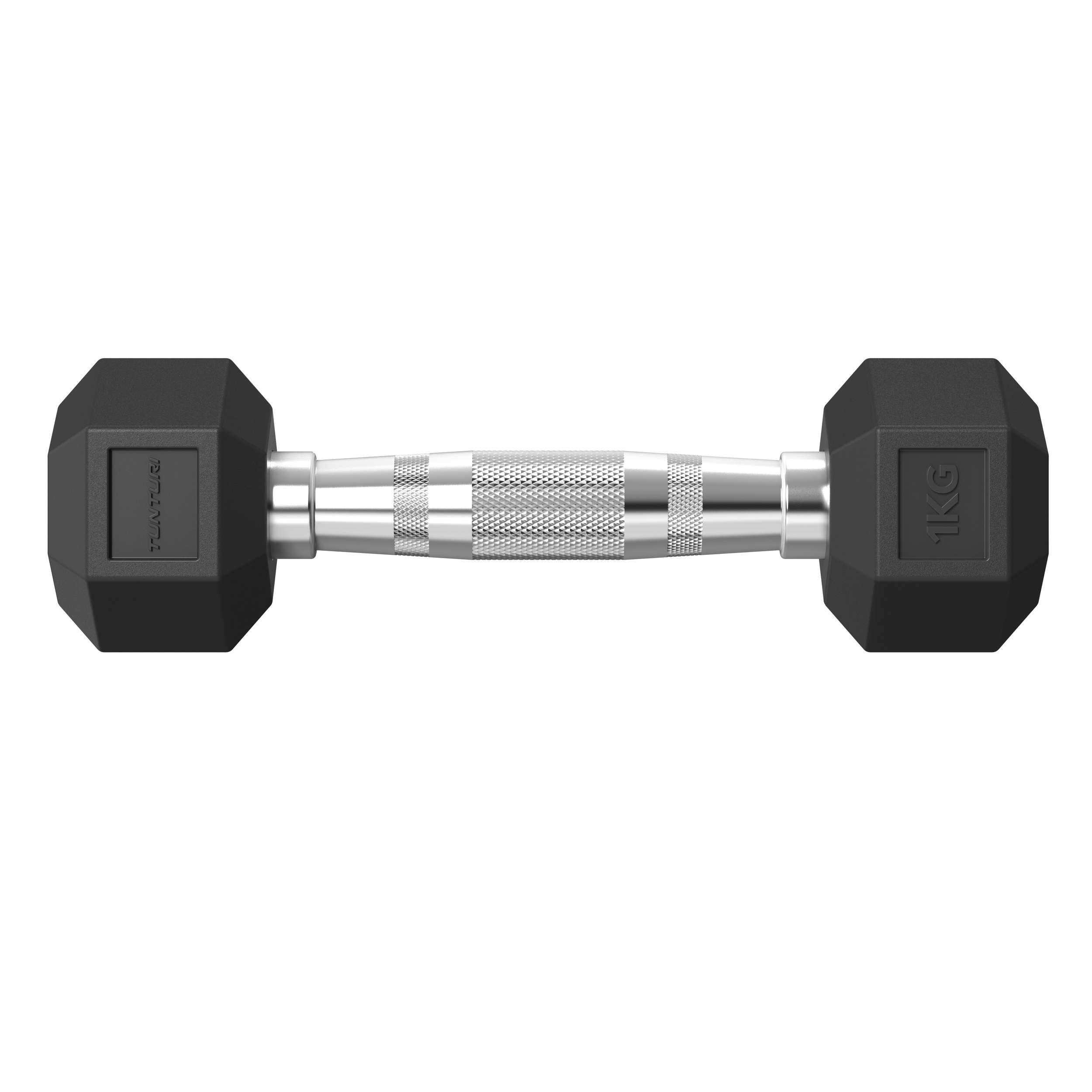 Platinum Hexa Haltère Set - Caoutchouc - 2x 1kg - Noir 2/7