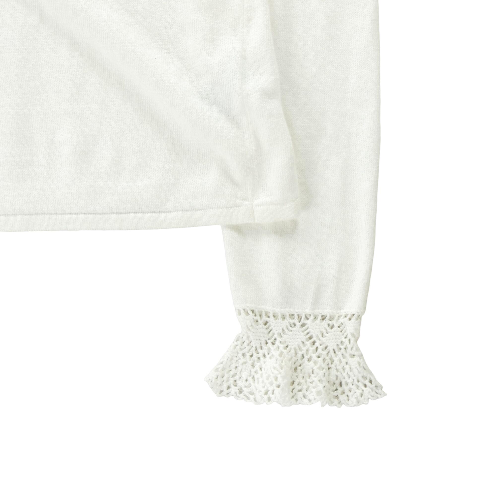 Reconditionné - Pull Femme en lin Blanc - Très Bon État 3/5
