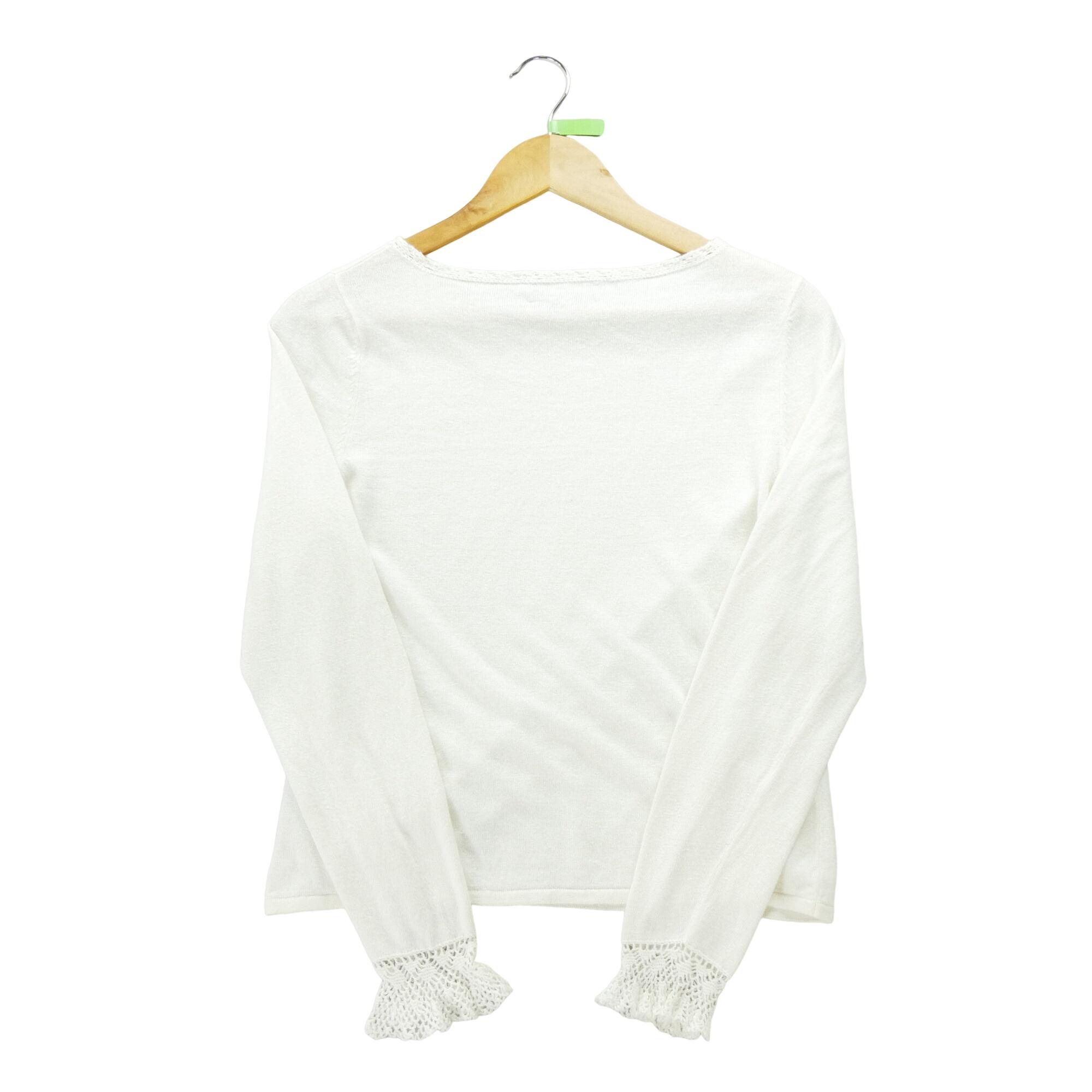 Reconditionné - Pull Femme en lin Blanc - Très Bon État 2/5