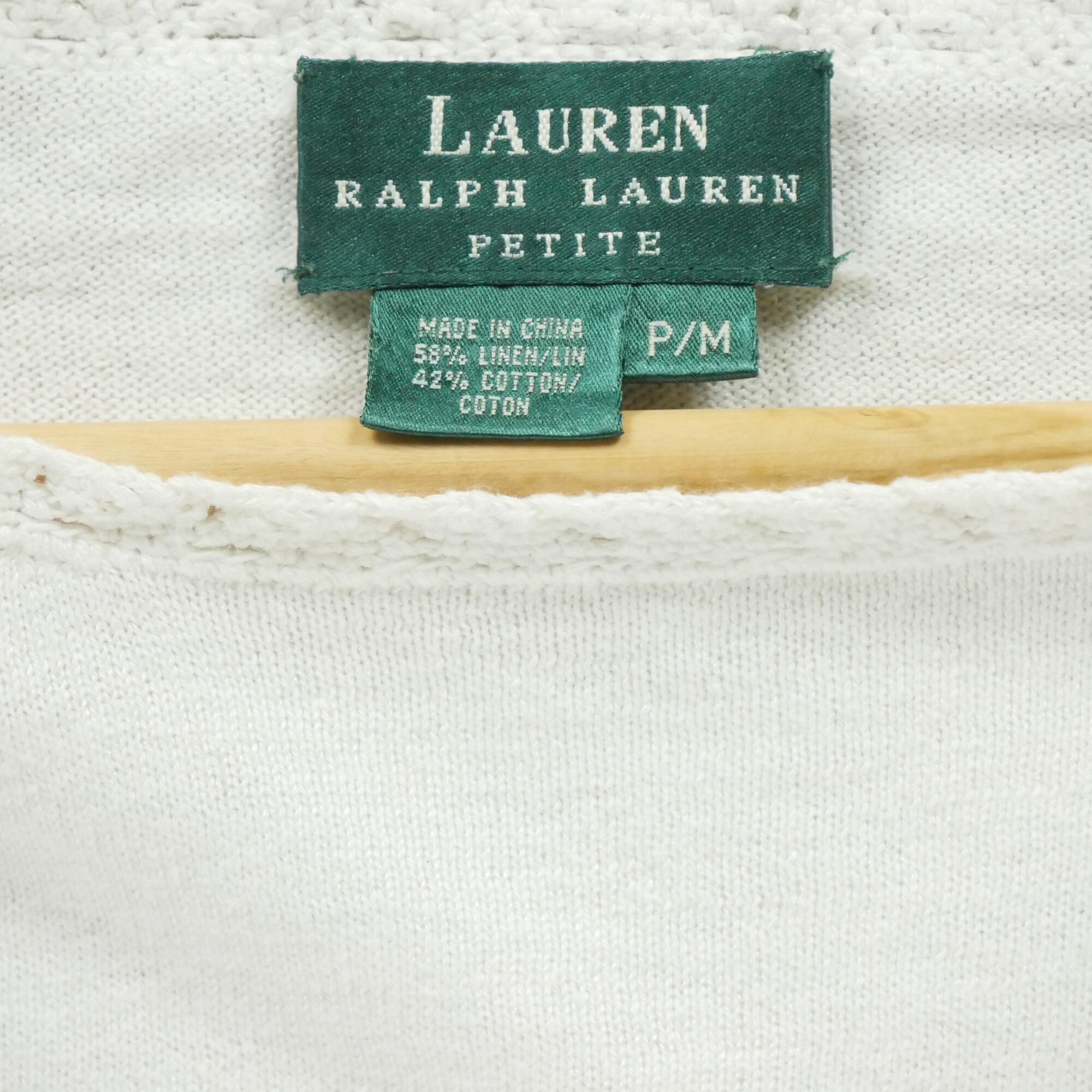 Reconditionné - Pull Femme en lin Blanc - Très Bon État 4/5