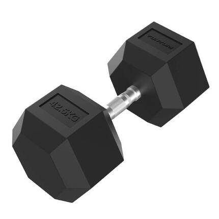 Platinum Hexa Haltère - Caoutchouc - 1x 47,5kg - Noir