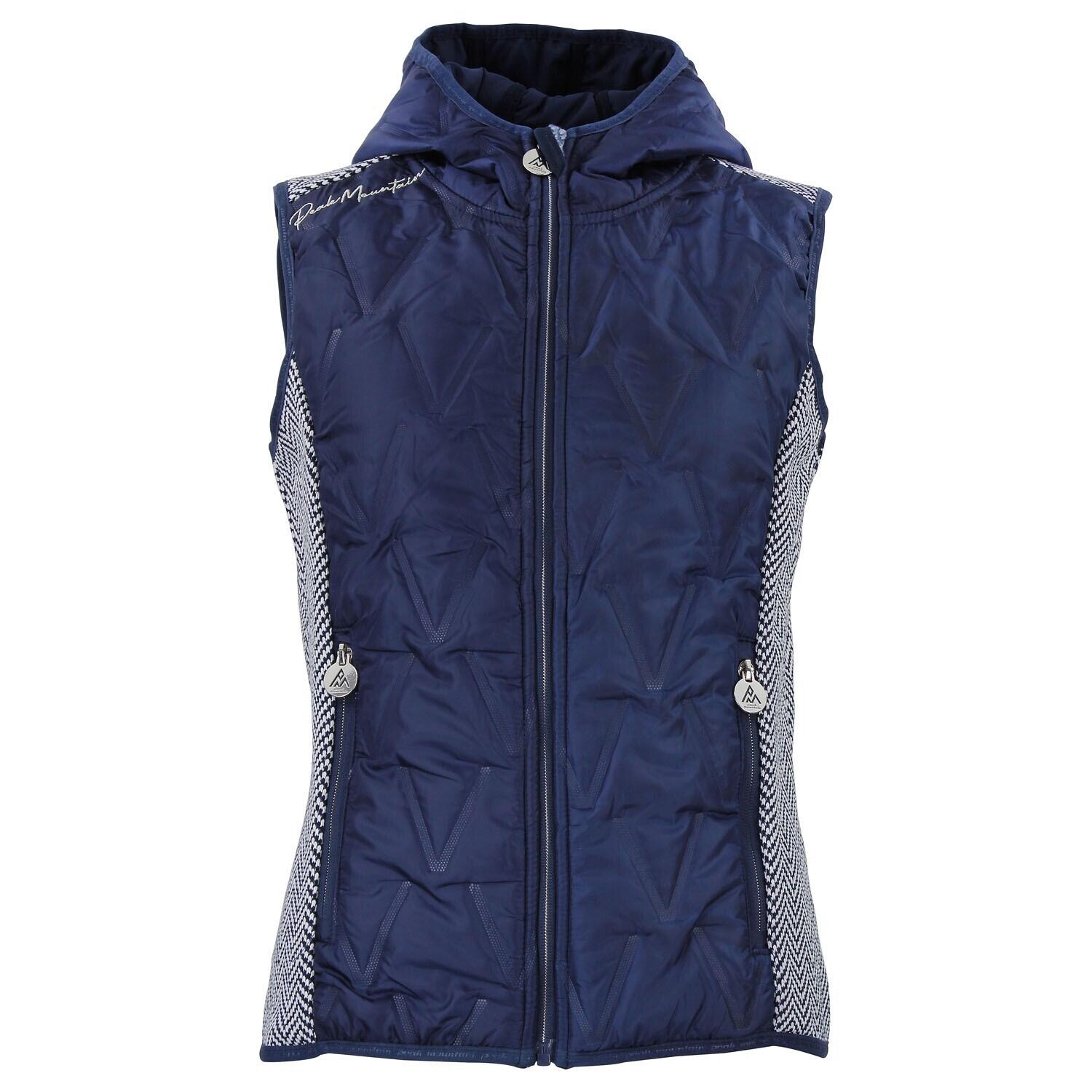 Peak Mountain - Doudoune Sans Manches À Capuche Femme Peak Mountain - Doudoune Synthétique - Bleu - Decathlon