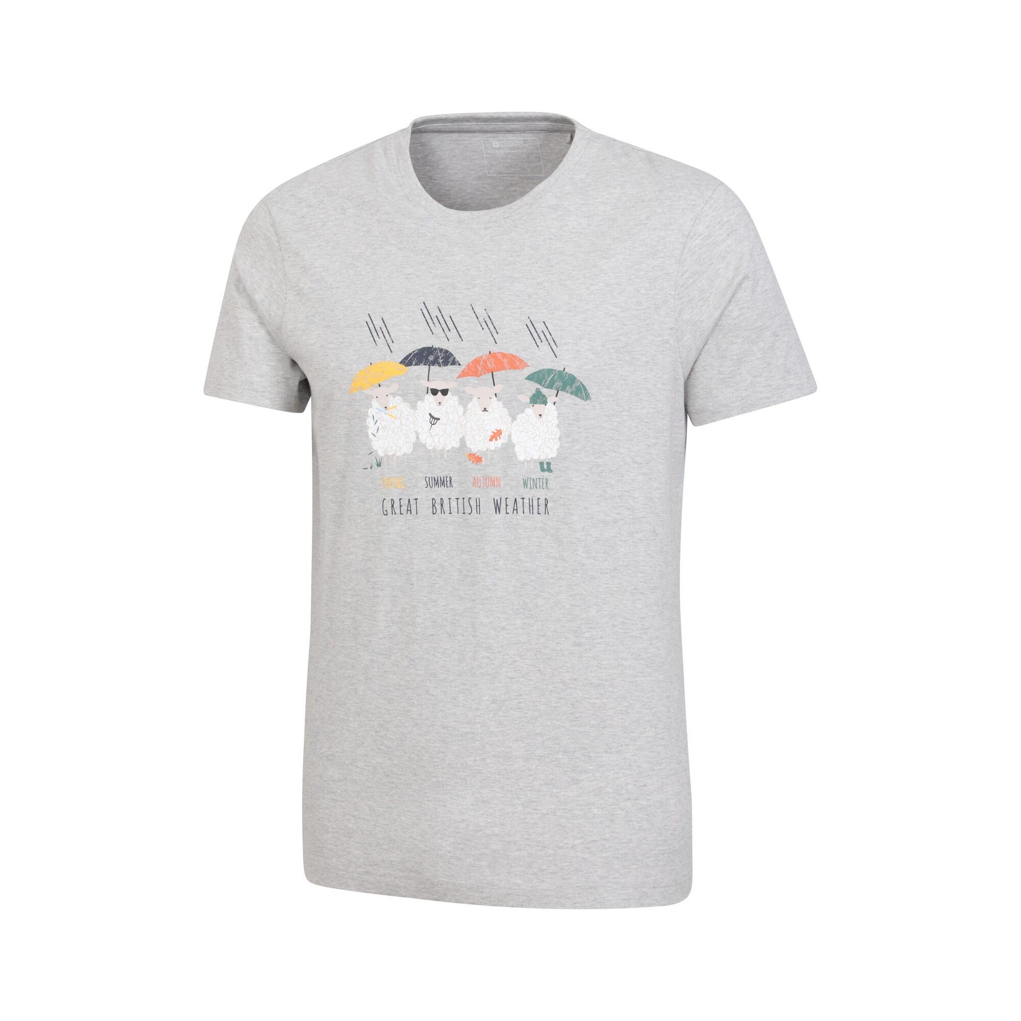 Tshirt GREAT BRITISH WEATHER Homme (Gris) 3/4