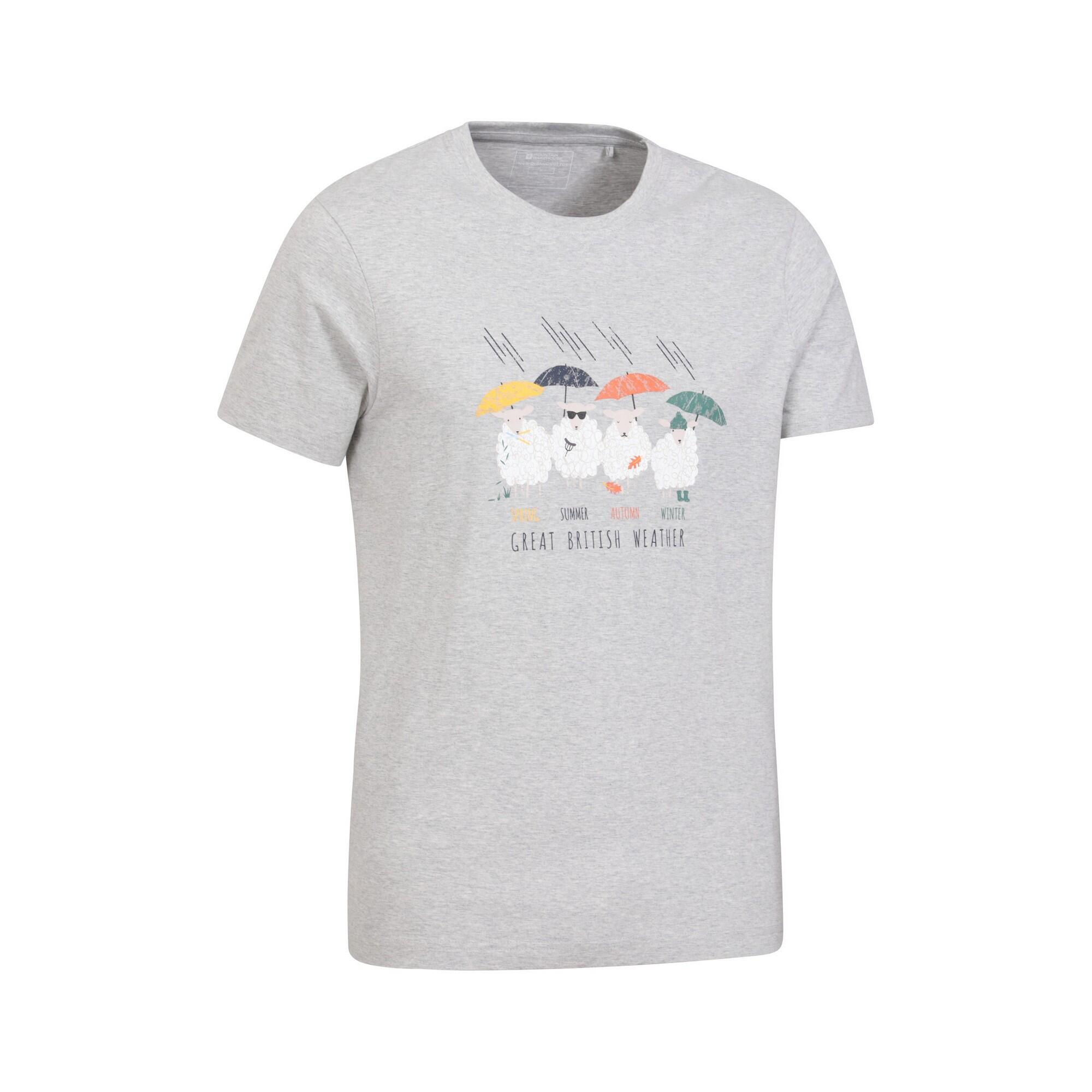 Tshirt GREAT BRITISH WEATHER Homme (Gris) 4/4