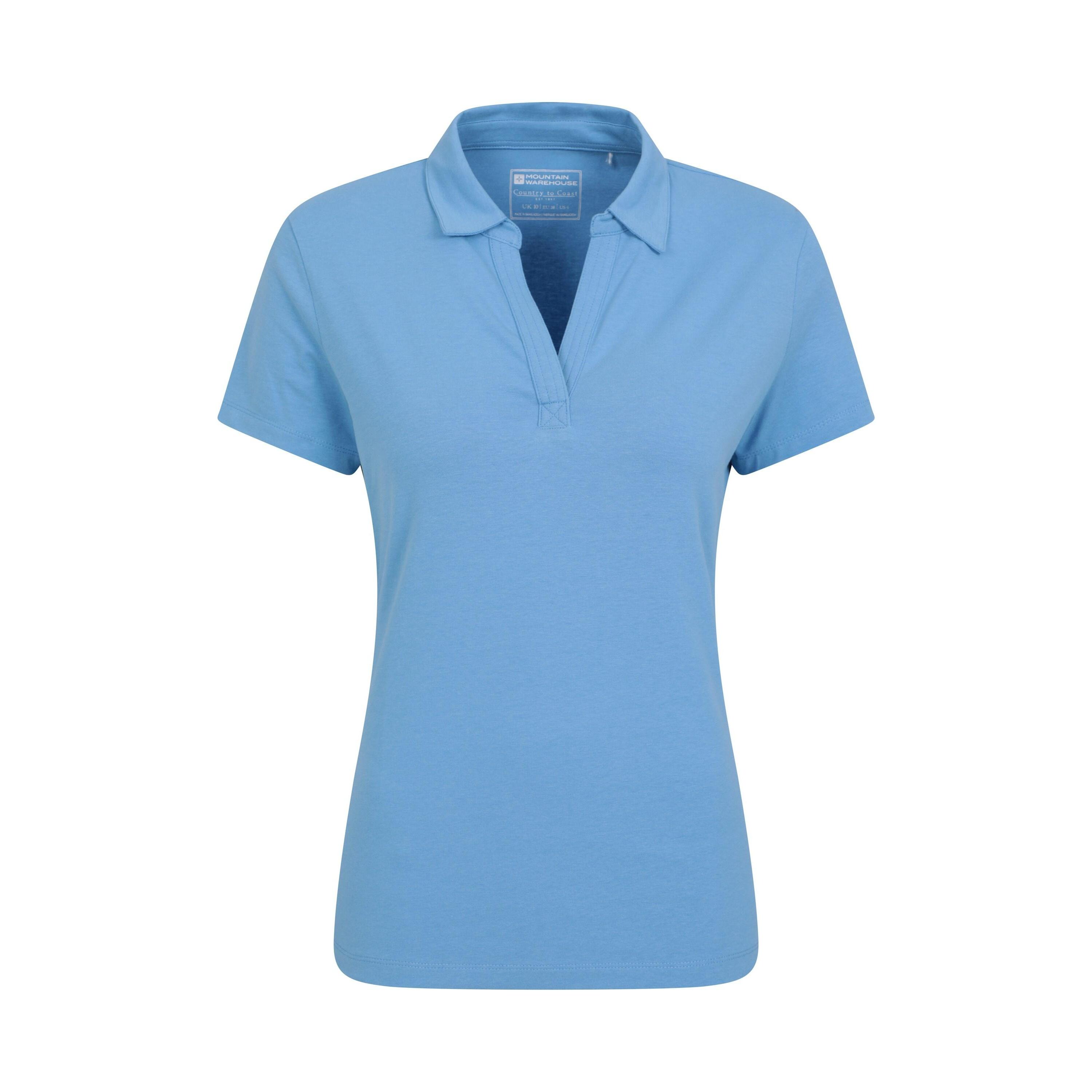 MOUNTAIN WAREHOUSE Maglietta Polo Protezione Dai Raggi UV Donna Mountain Warehouse Blu Acceso