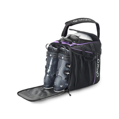 Skischuhtasche mit Helmfach, Schultergurt & Aufstandfläche | Kinder 27L Eisgrau
