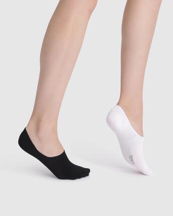 Lot de 2 Paires de Protèges-Pieds Basique Coton