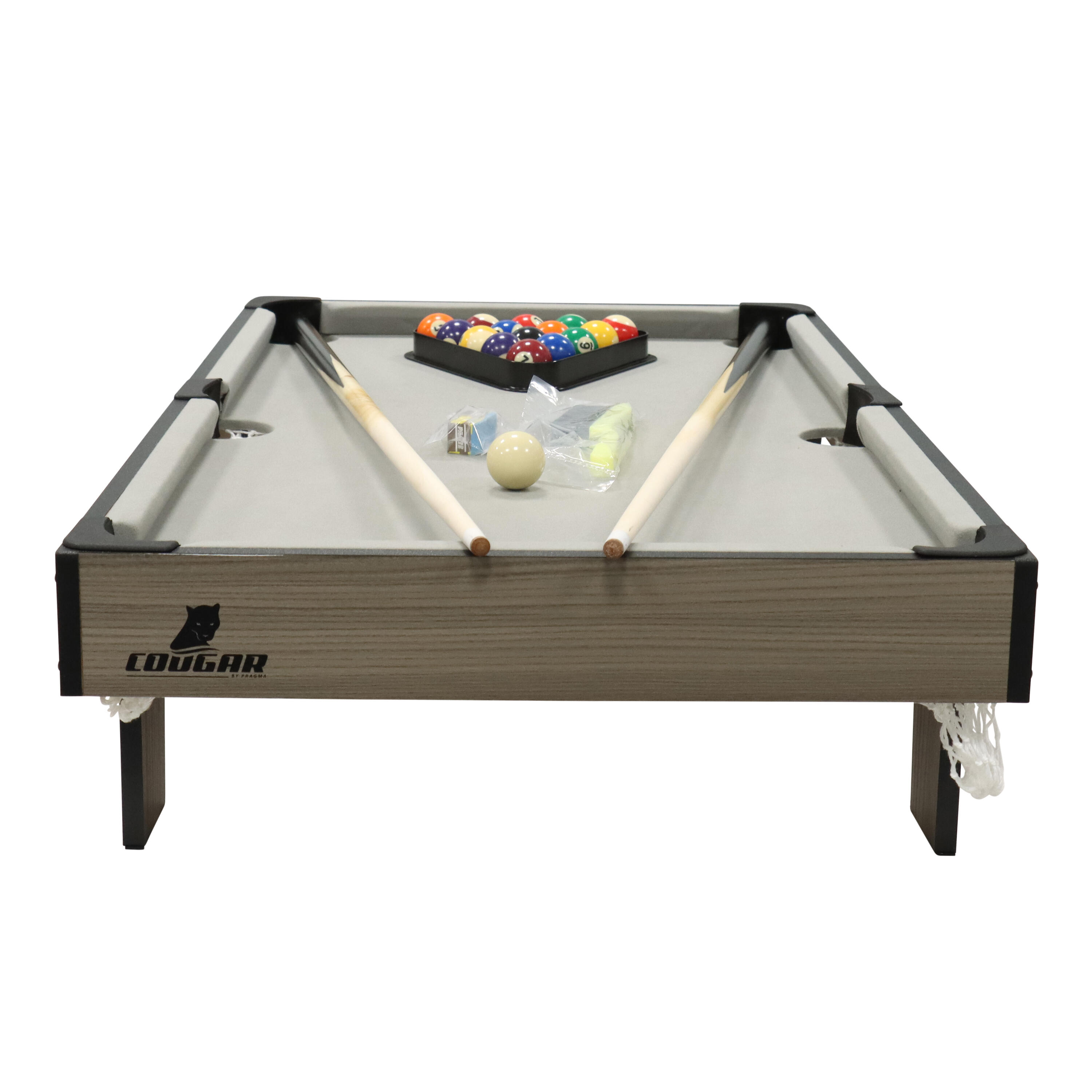 Table de Billard Mini, 3ft | Accessoires inclus, Chêne/Grise 2/7