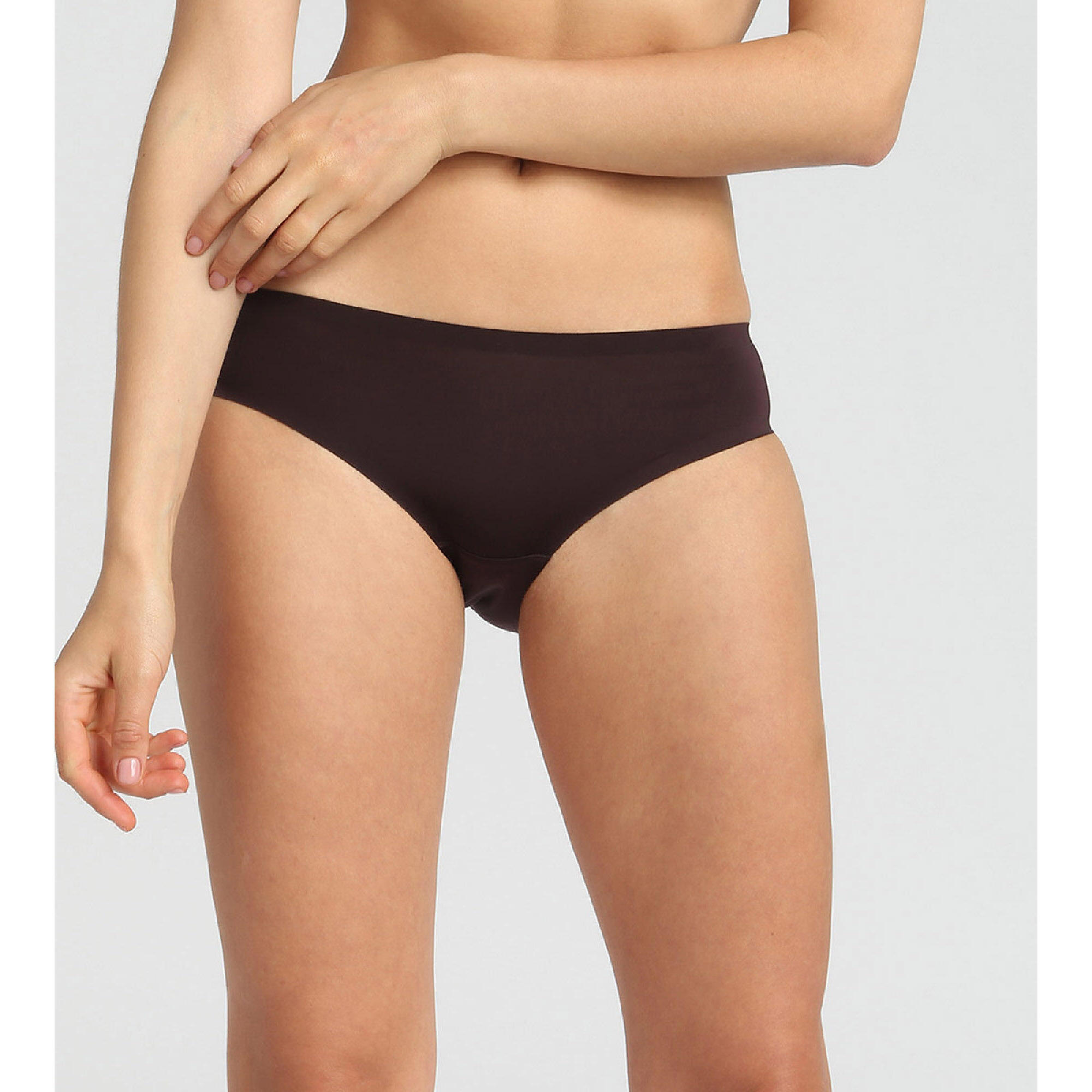 Dim - Culotte En Microfibre Femme Invisifree - Culotte - Marron - 36 Xs - Decathlon