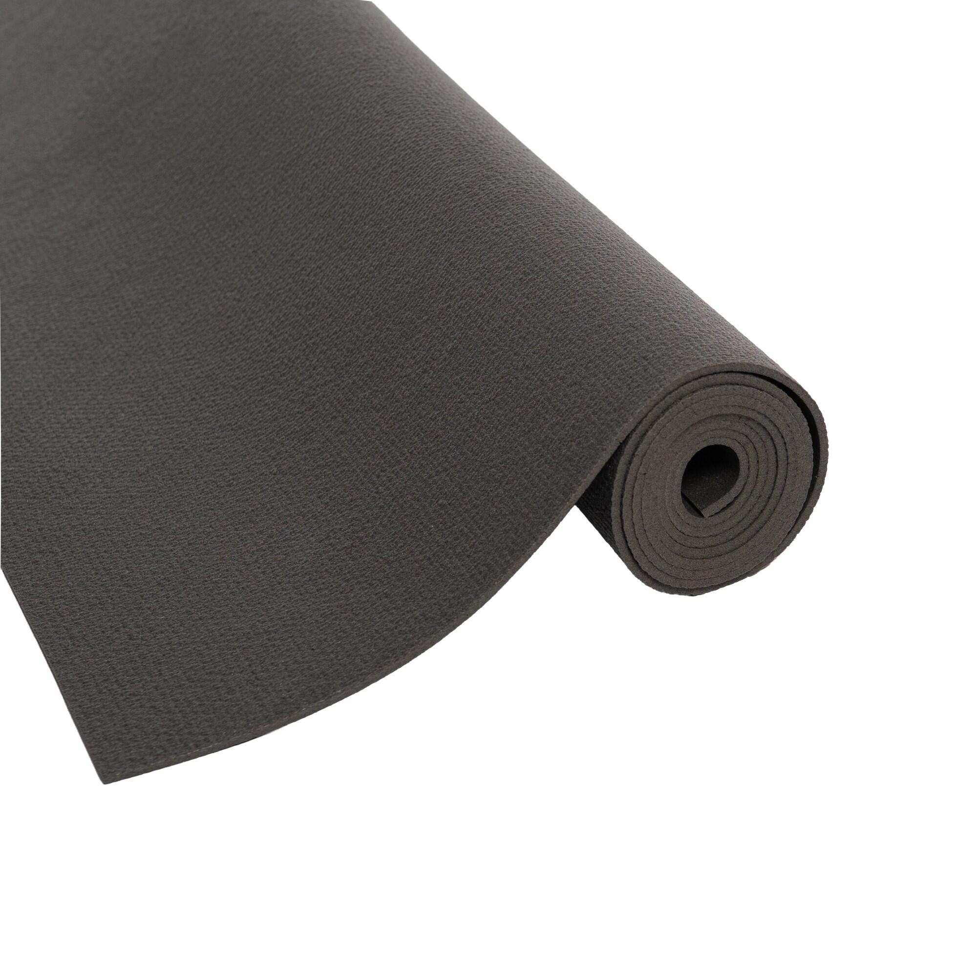 Tappetino antiscivolo per esercizi OMM YOGA grigio 4,5 mm Yoga Fitness 3/4