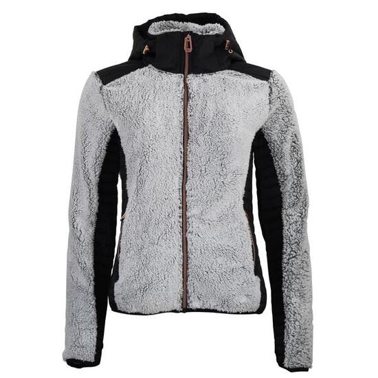 Felpa con cappuccio zip bi-matier donna Peak Mountain