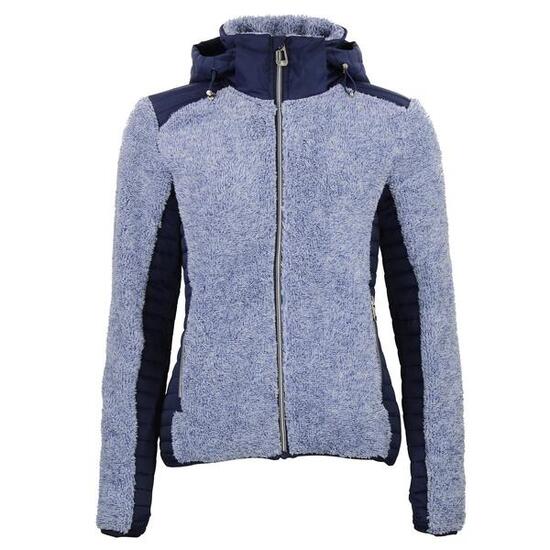 Felpa con cappuccio zip bi-matier donna Peak Mountain
