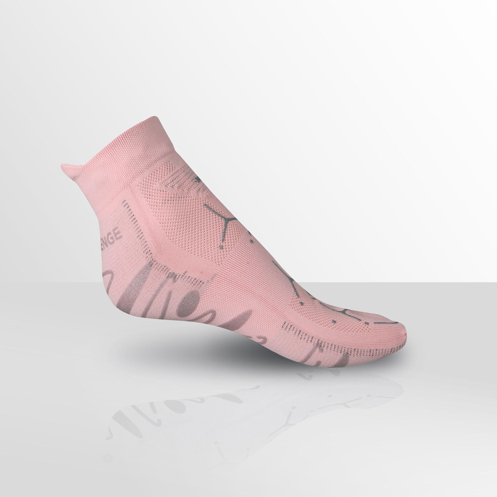 Chaussette Yoga Rose, idéale pour toutes les activités en salle de sport. 3/7