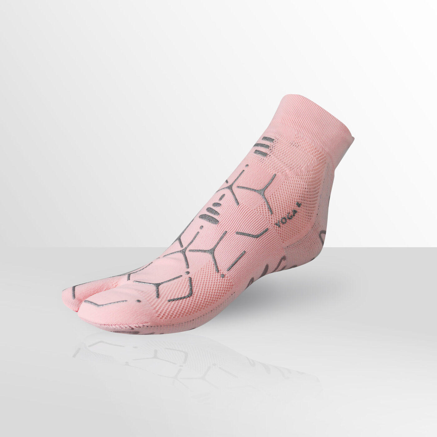 R-evenge - Chaussette Yoga Rose, Idéale Pour Toutes Les Activités En Salle De Sport. - Chaussettes - Gris|rose - 34/37 - Decathlon
