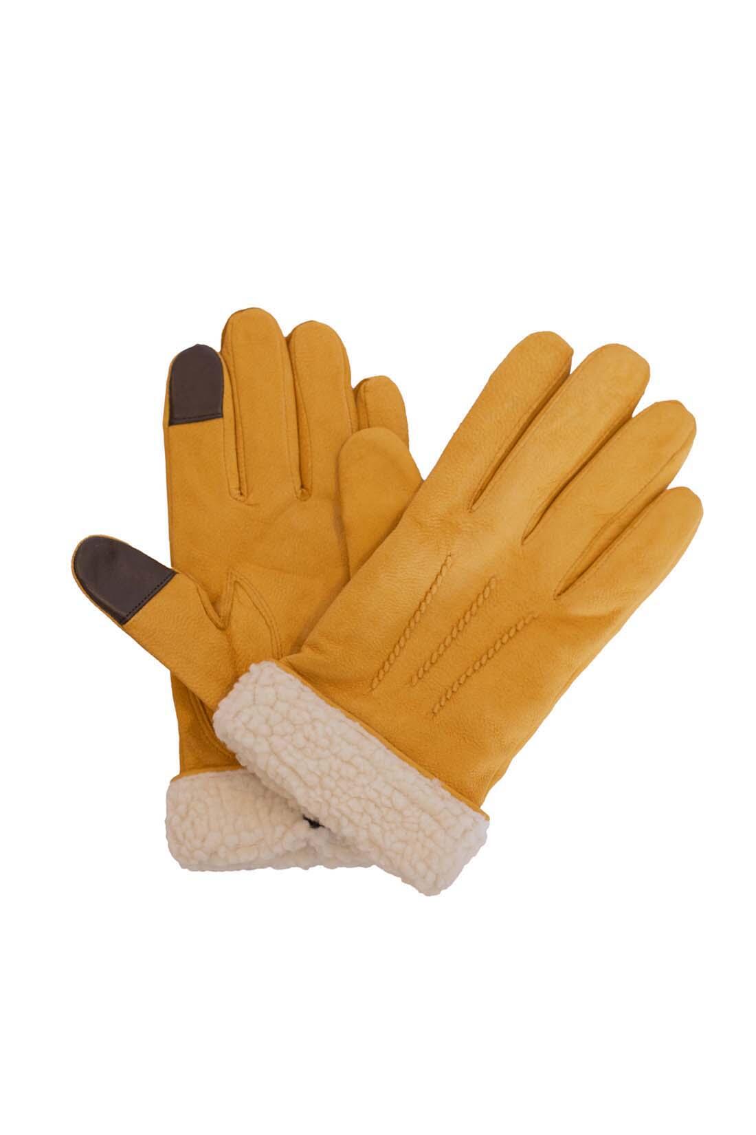 TIMBERLAND Guanti donna in pelle con dettaglio in pile